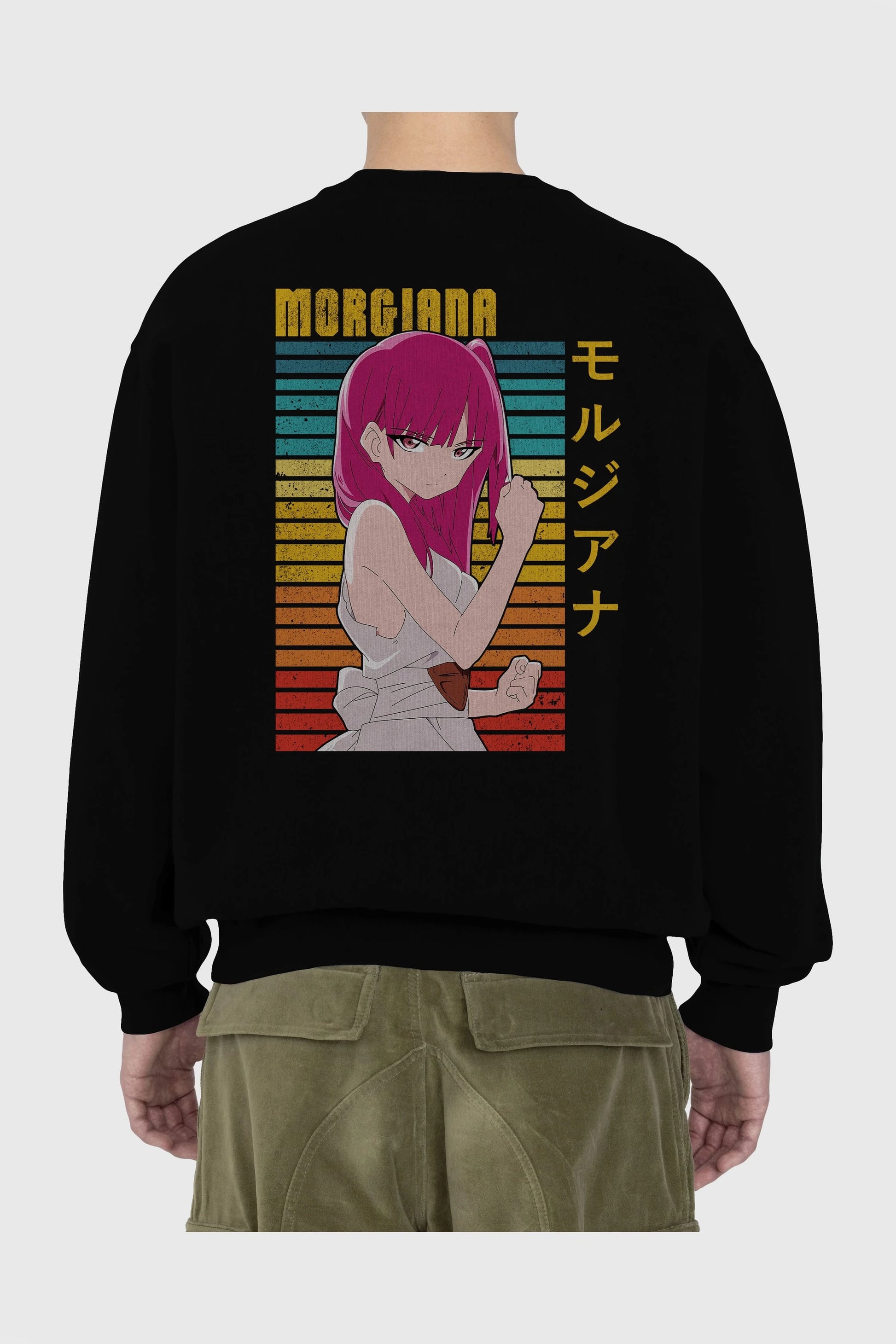 Morgiana 3 Anime Arka Baskılı Oversize Sweatshirt Erkek Kadın Unisex