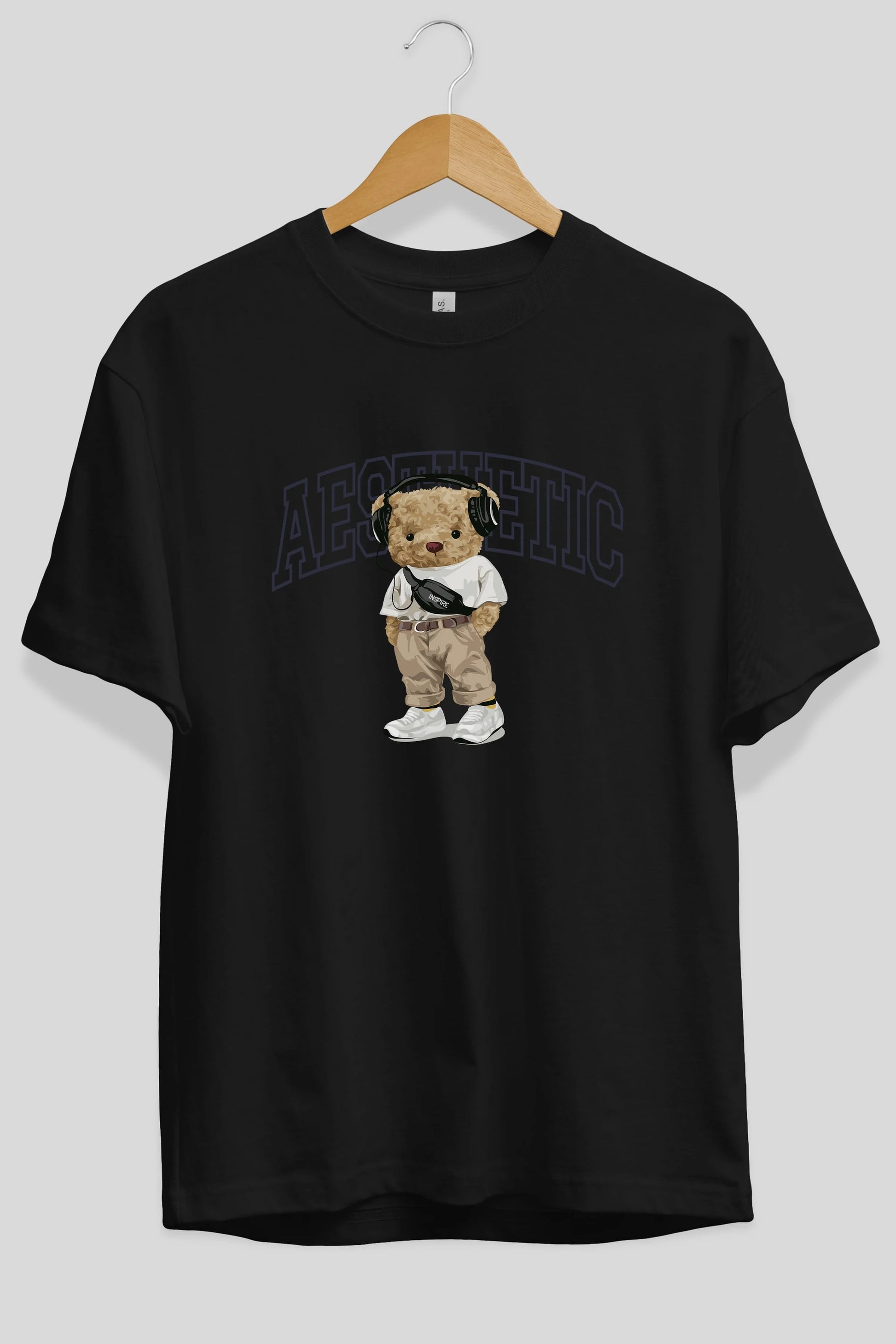 Teddy Bear Aesthetıc Ön Baskılı Oversize t-shirt Erkek Kadın Unisex %100 Pamuk
