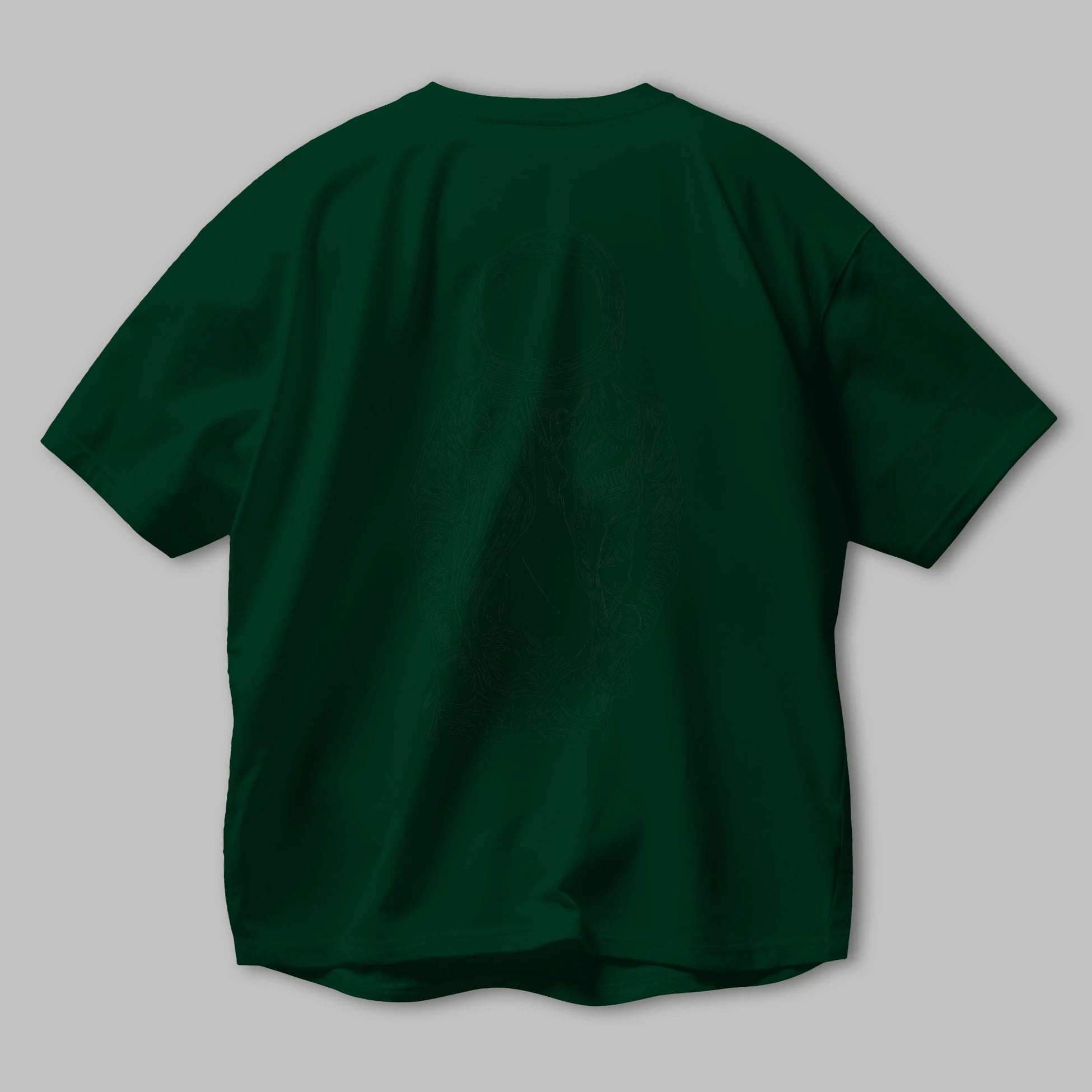 Astronaut Punkster Arka Baskılı Oversize t-shirt Erkek Kadın Unisex %100 Pamuk
