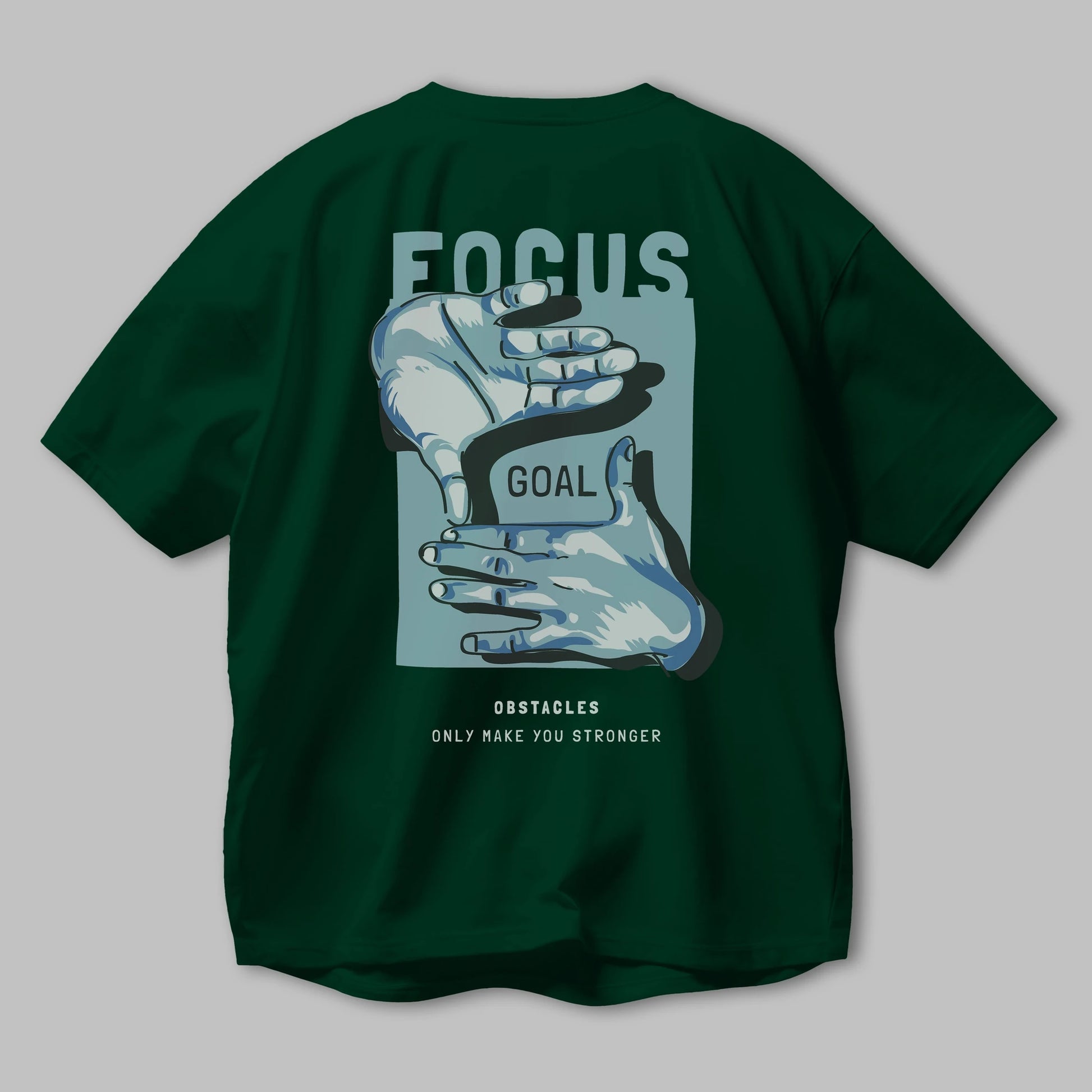Focus Goal Arka Baskılı Oversize t-shirt Erkek Kadın Unisex