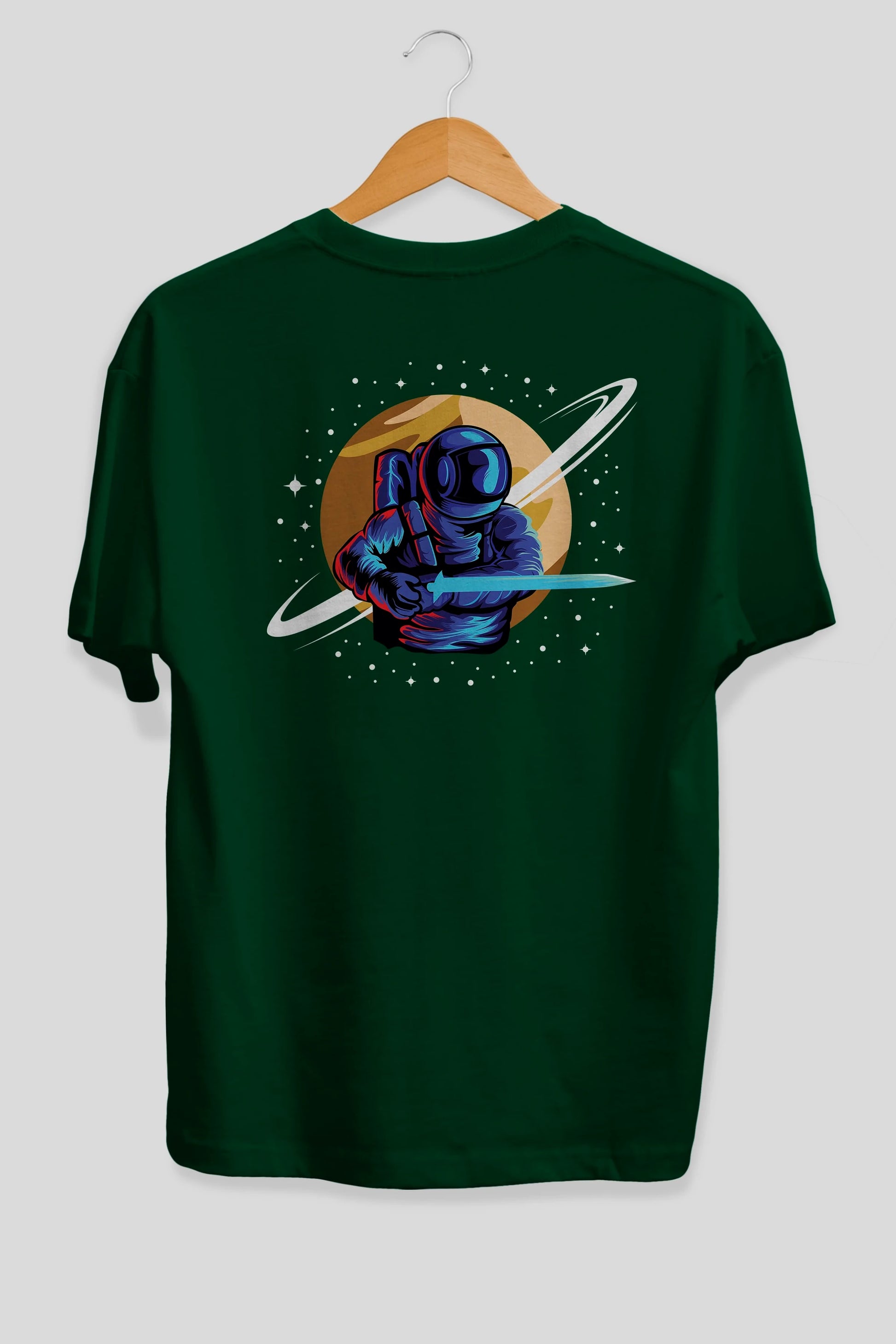 Astro Knight Arka Baskılı Oversize t-shirt Erkek Kadın Unisex