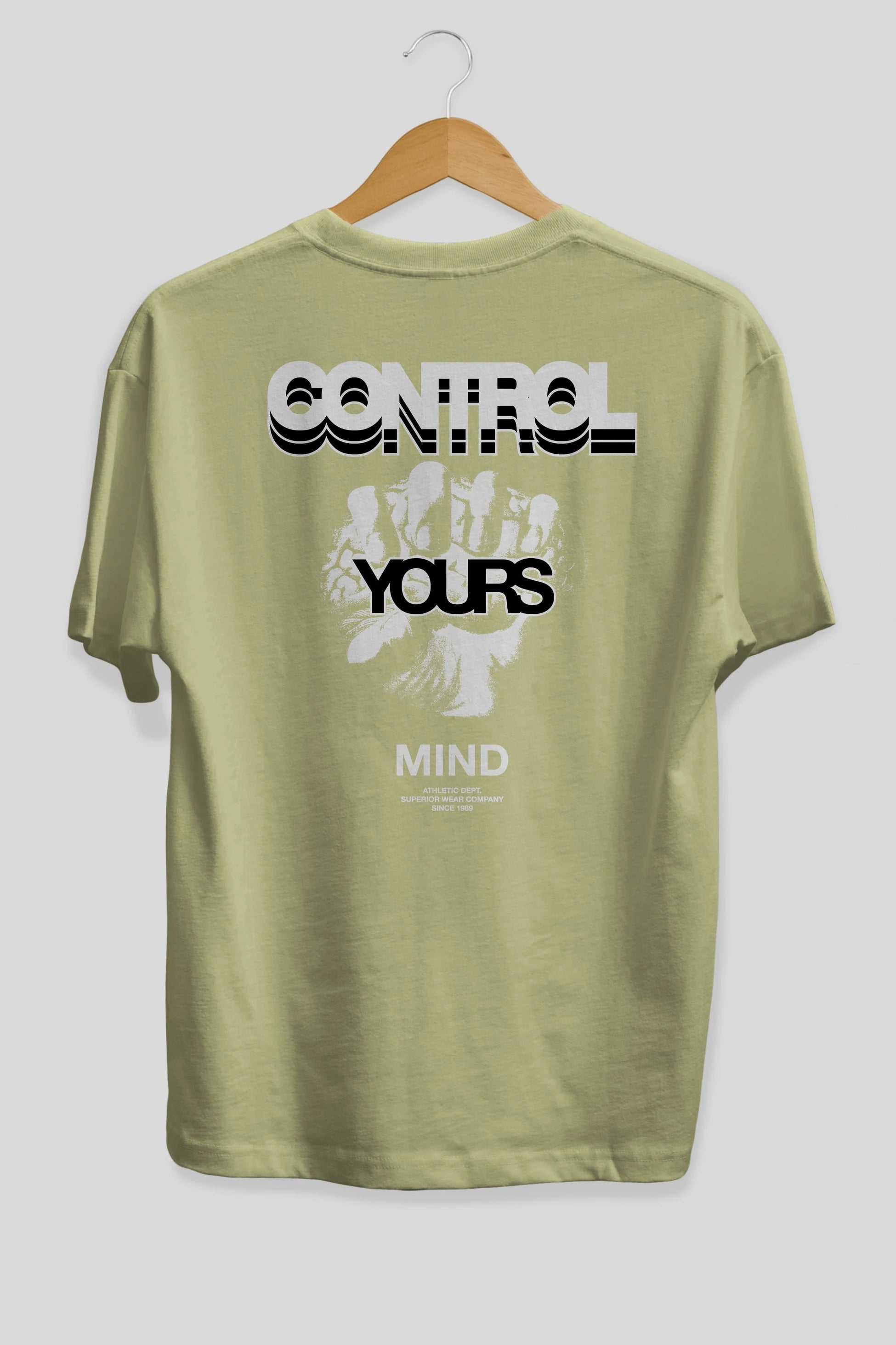 Control Your Mind Arka Baskılı Oversize t-shirt Erkek Kadın Unisex