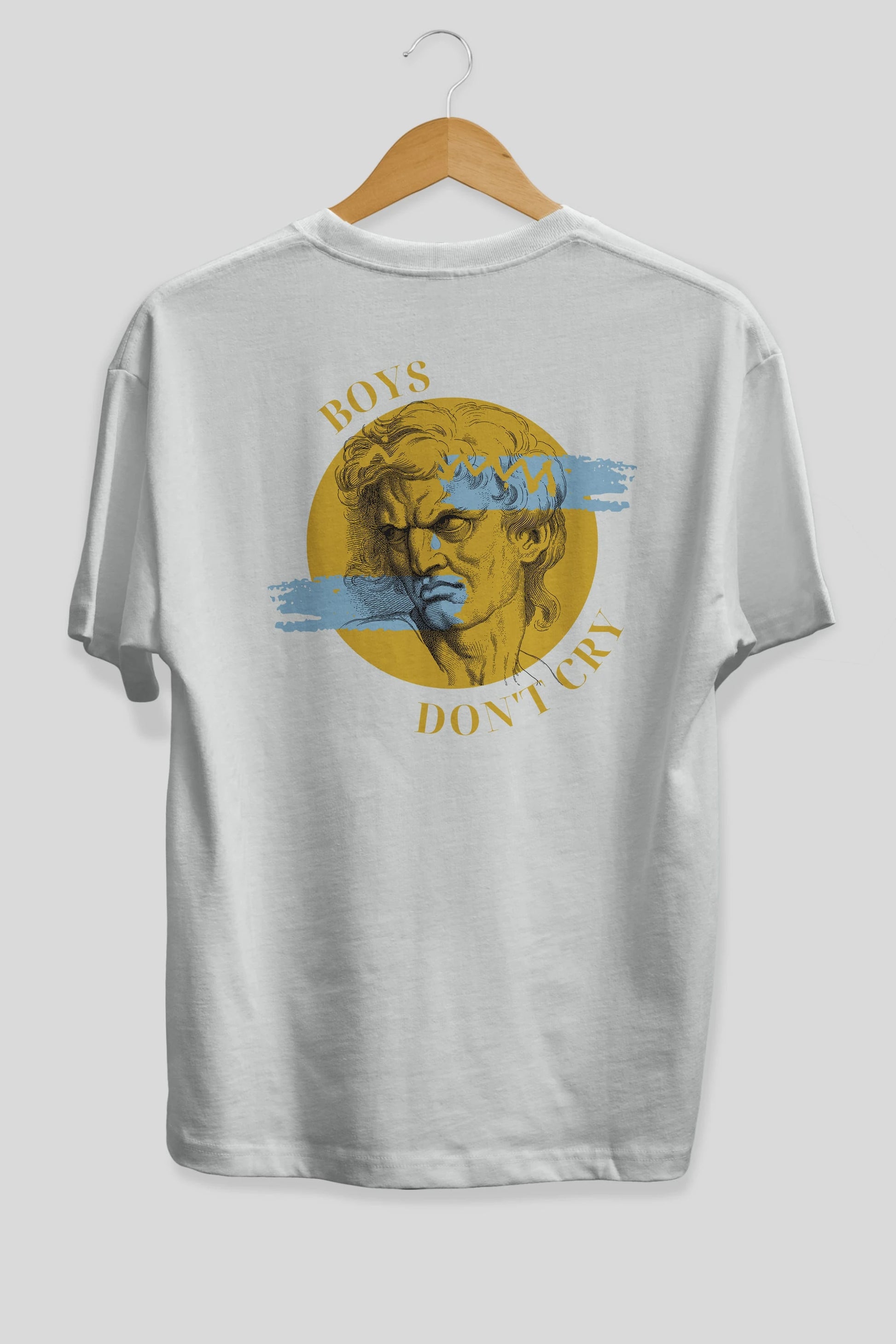 Boys Don't Cry Yazılı Arka Baskılı Oversize t-shirt Erkek Kadın Unisex