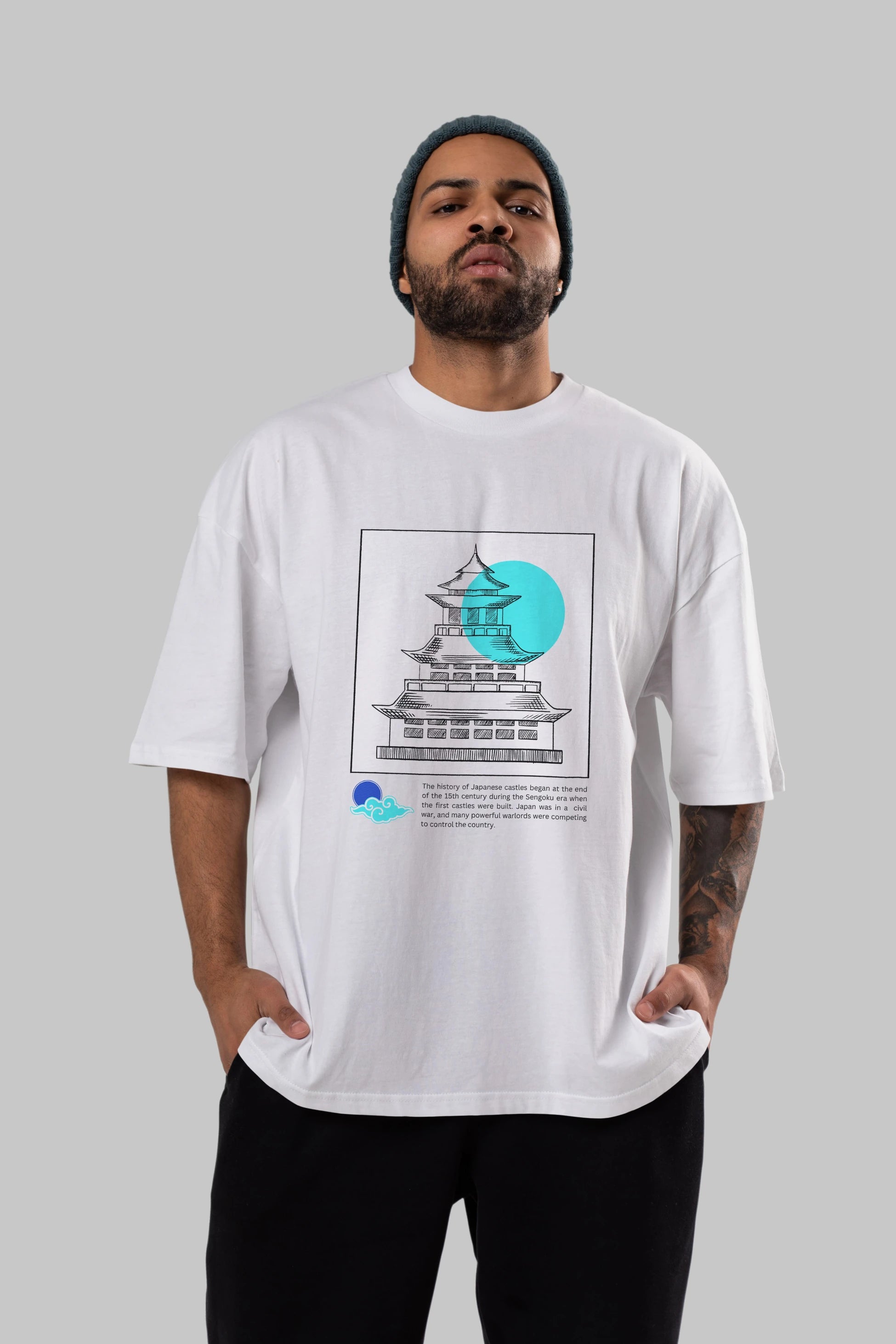 Retro Japanese Ön Baskılı Oversize t-shirt Erkek Kadın Unisex