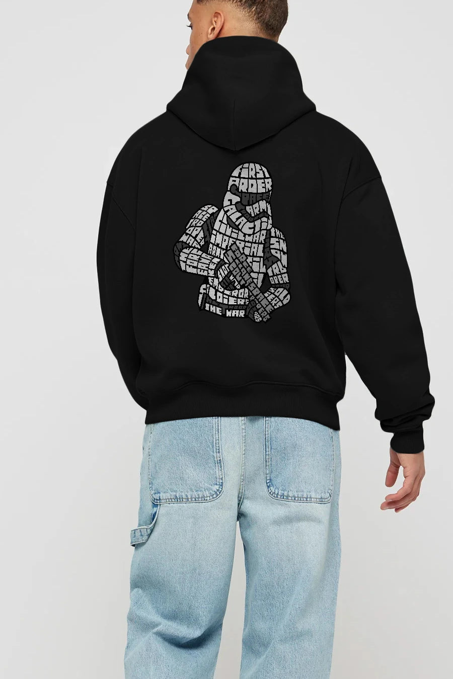 First Order Arka Baskılı Hoodie Oversize Kapüşonlu Sweatshirt Erkek Kadın Unisex