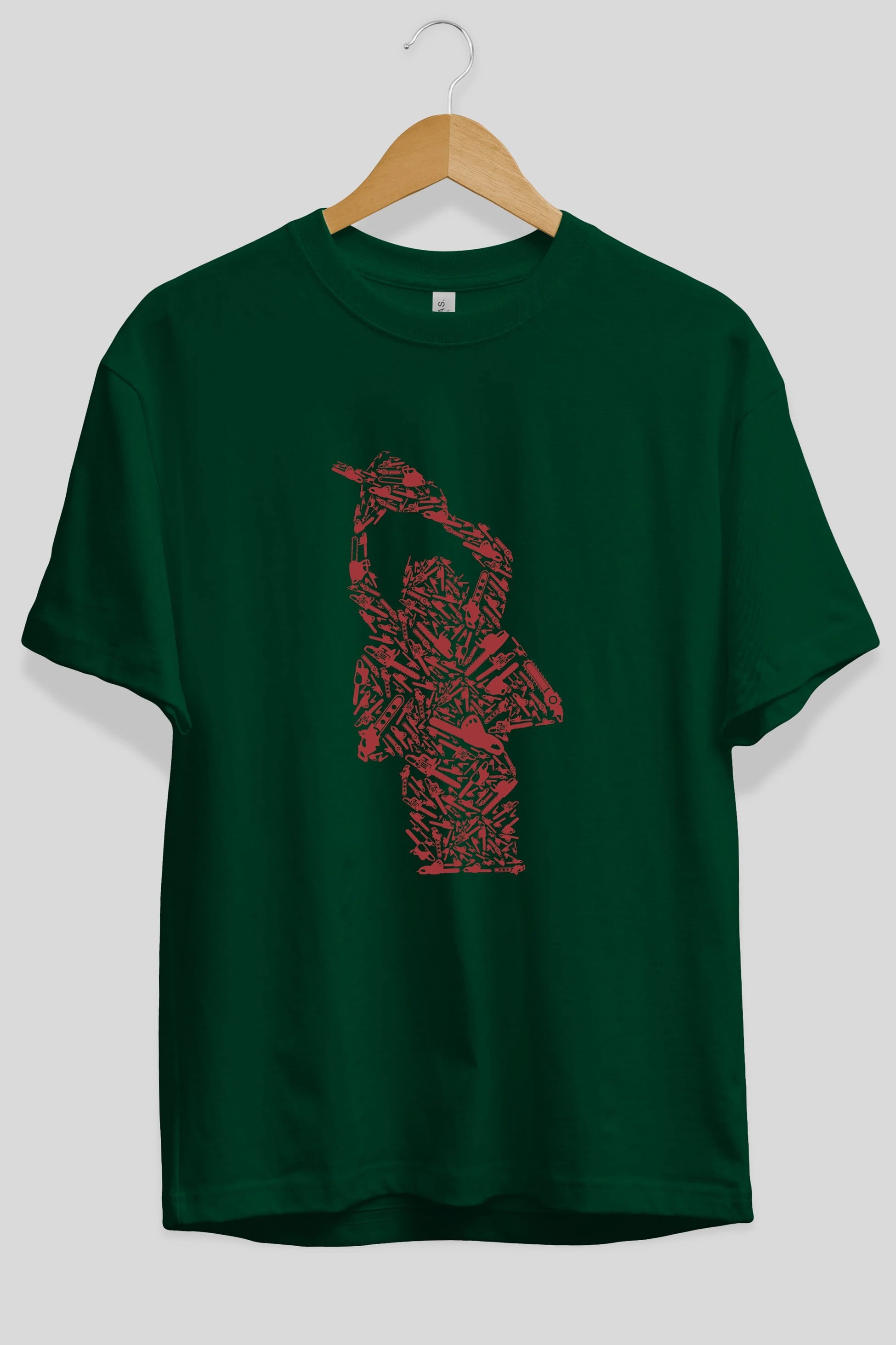 Chainsaw Ön Baskılı Oversize t-shirt %100 pamuk Erkek Kadın Unisex