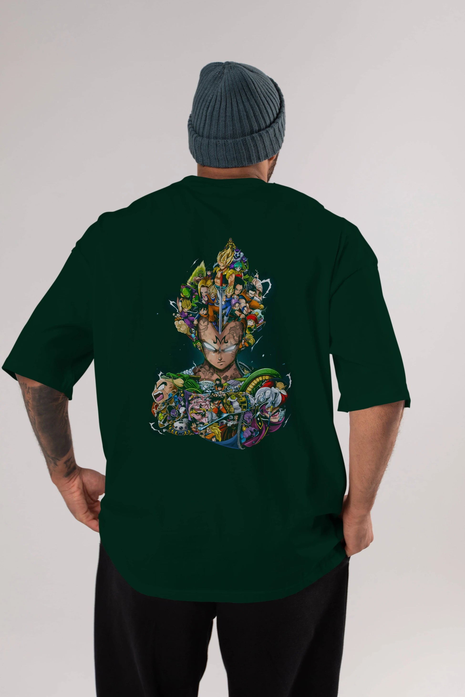DRAGON BALL ART (3) Anime Arka Baskılı Oversize t-shirt Erkek Kadın Unisex