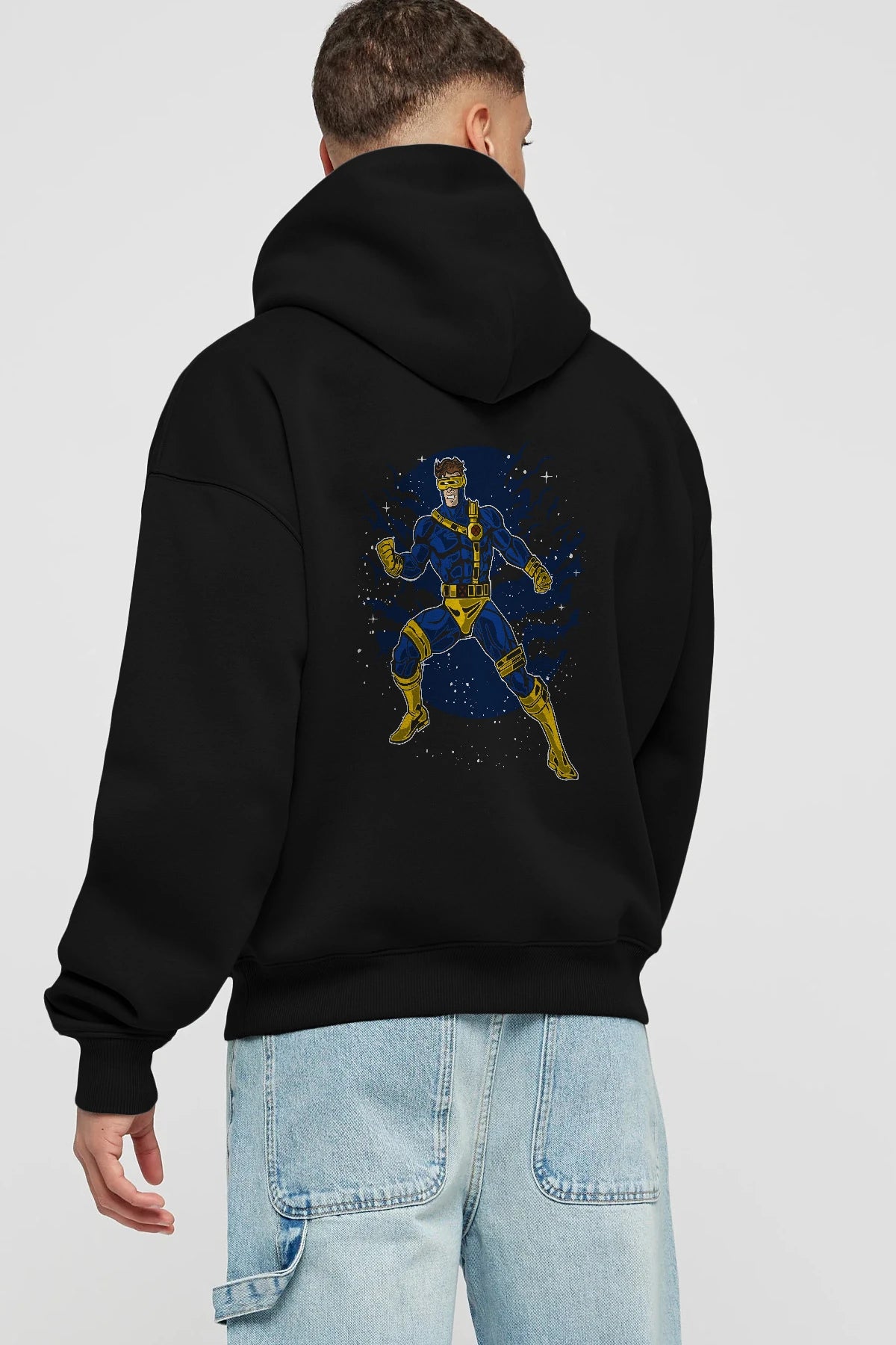 CYCLOPS Arka Baskılı Hoodie Oversize Kapüşonlu Sweatshirt Erkek Kadın Unisex