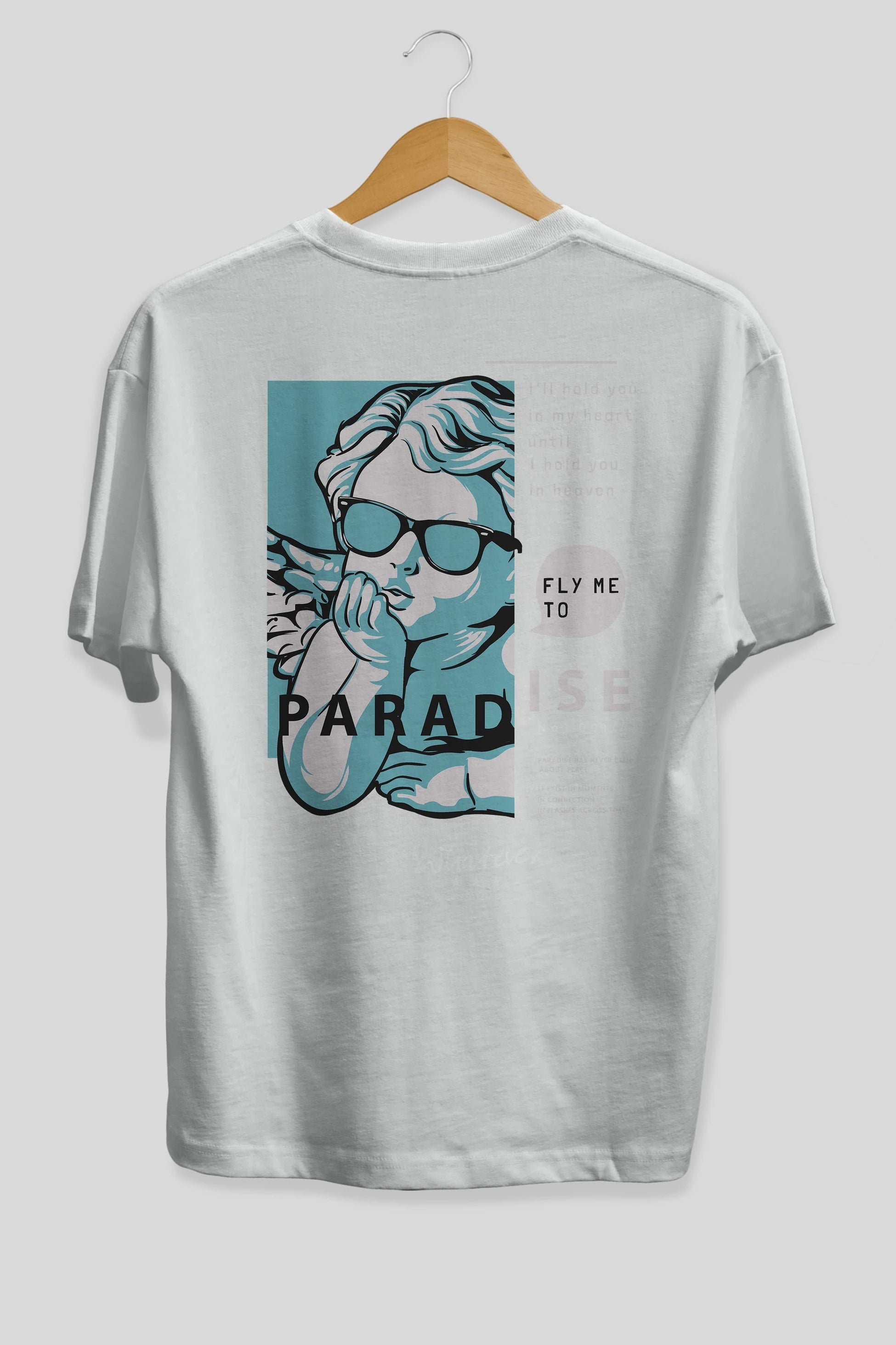 Paradise Fly to Me Arka Baskılı Oversize t-shirt Erkek Kadın Unisex