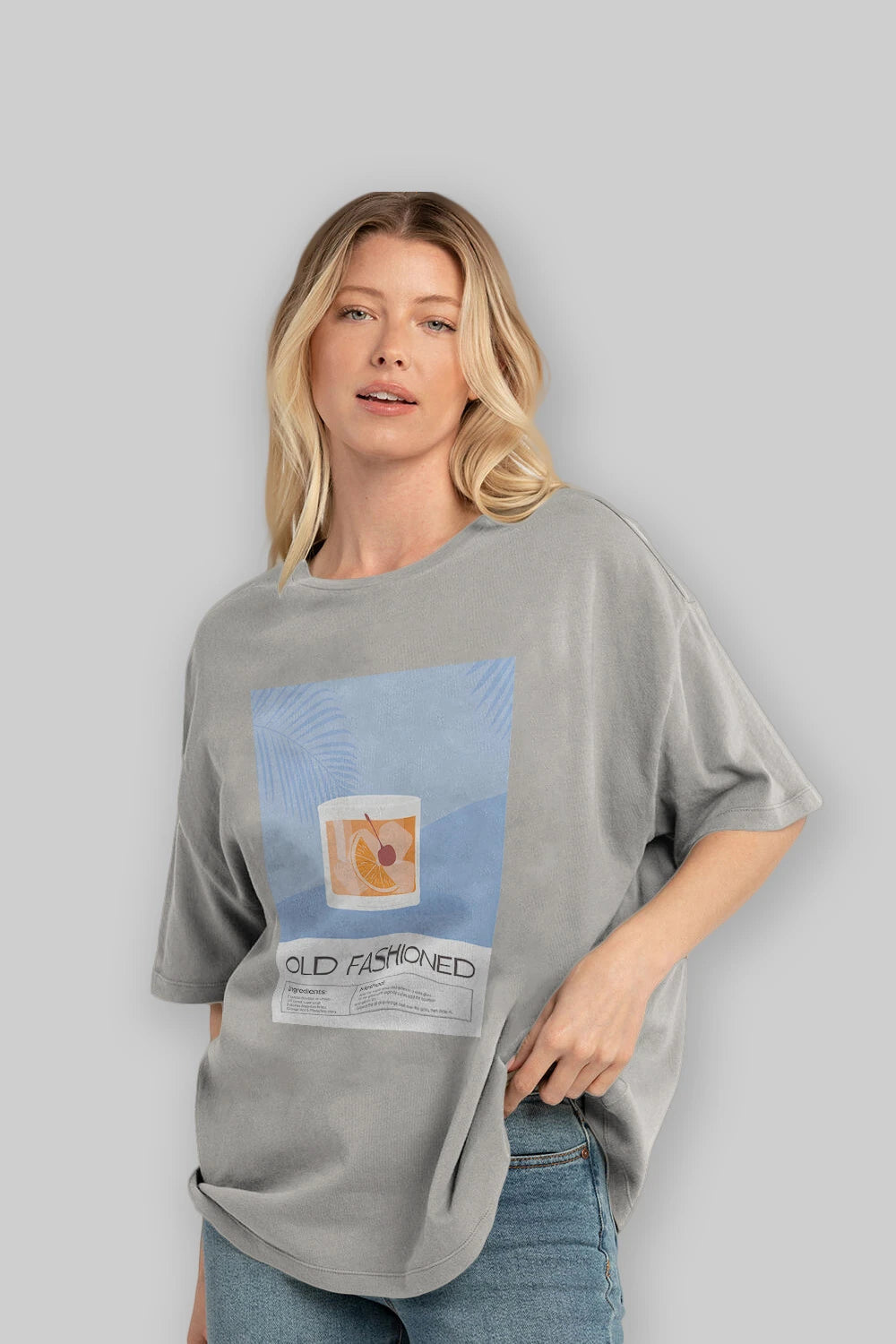 Old Fashioned 3 Ön Baskılı Oversize t-shirt Erkek Kadın Unisex %100 Pamuk Bisiklet Yaka tişort