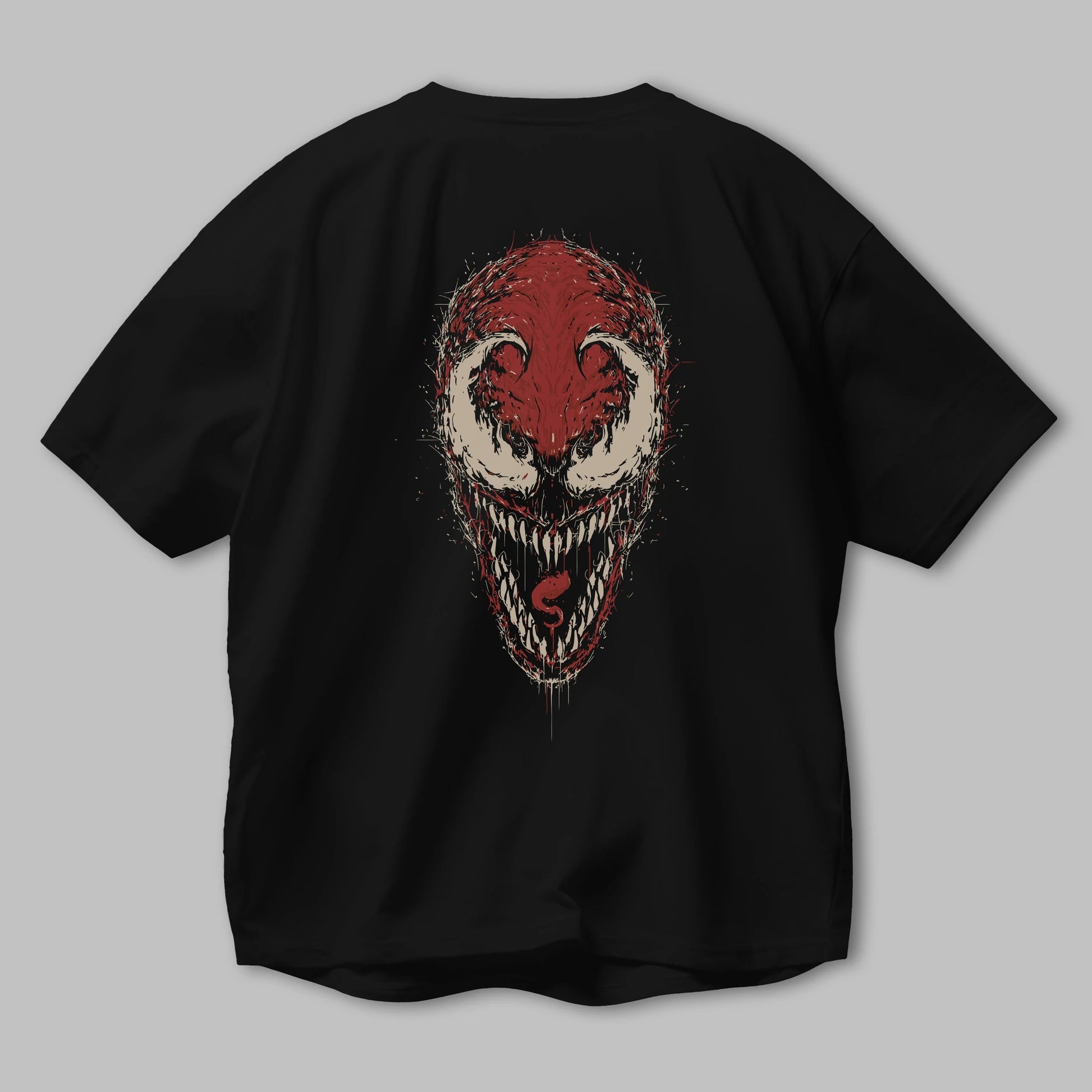 Venom (12) Arka Baskılı Oversize t-shirt Erkek Kadın Unisex %100 Pamuk Bisiklet Yaka tişort