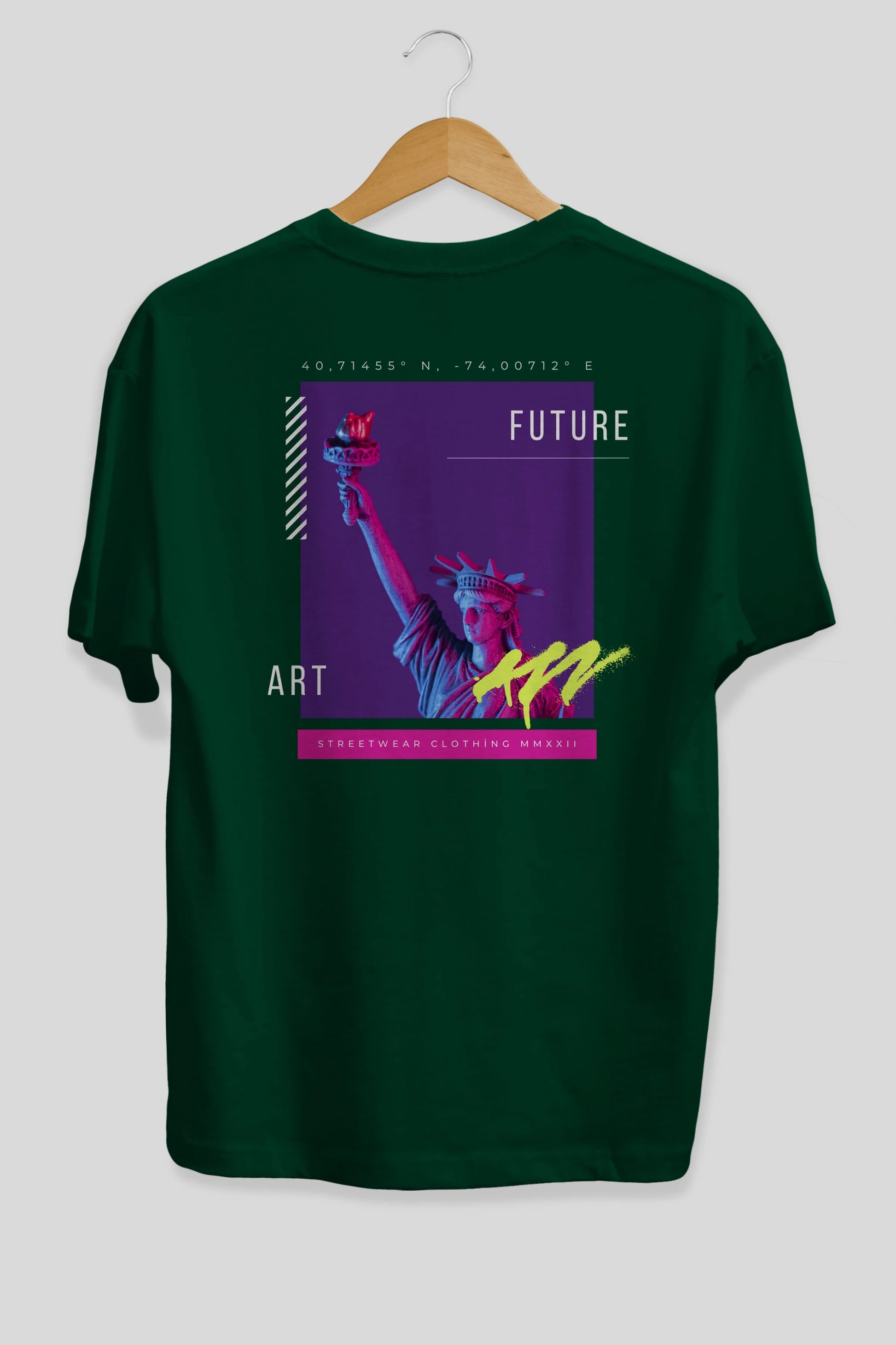 Future Streetwear Arka Baskılı Oversize t-shirt Erkek Kadın Unisex