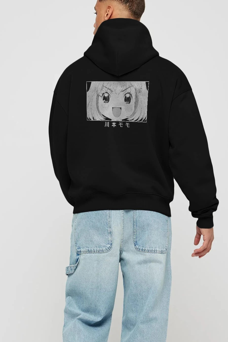 Momo Kawamoto 1 Anime Arka Baskılı Hoodie Oversize Kapüşonlu Sweatshirt Erkek Kadın Unisex