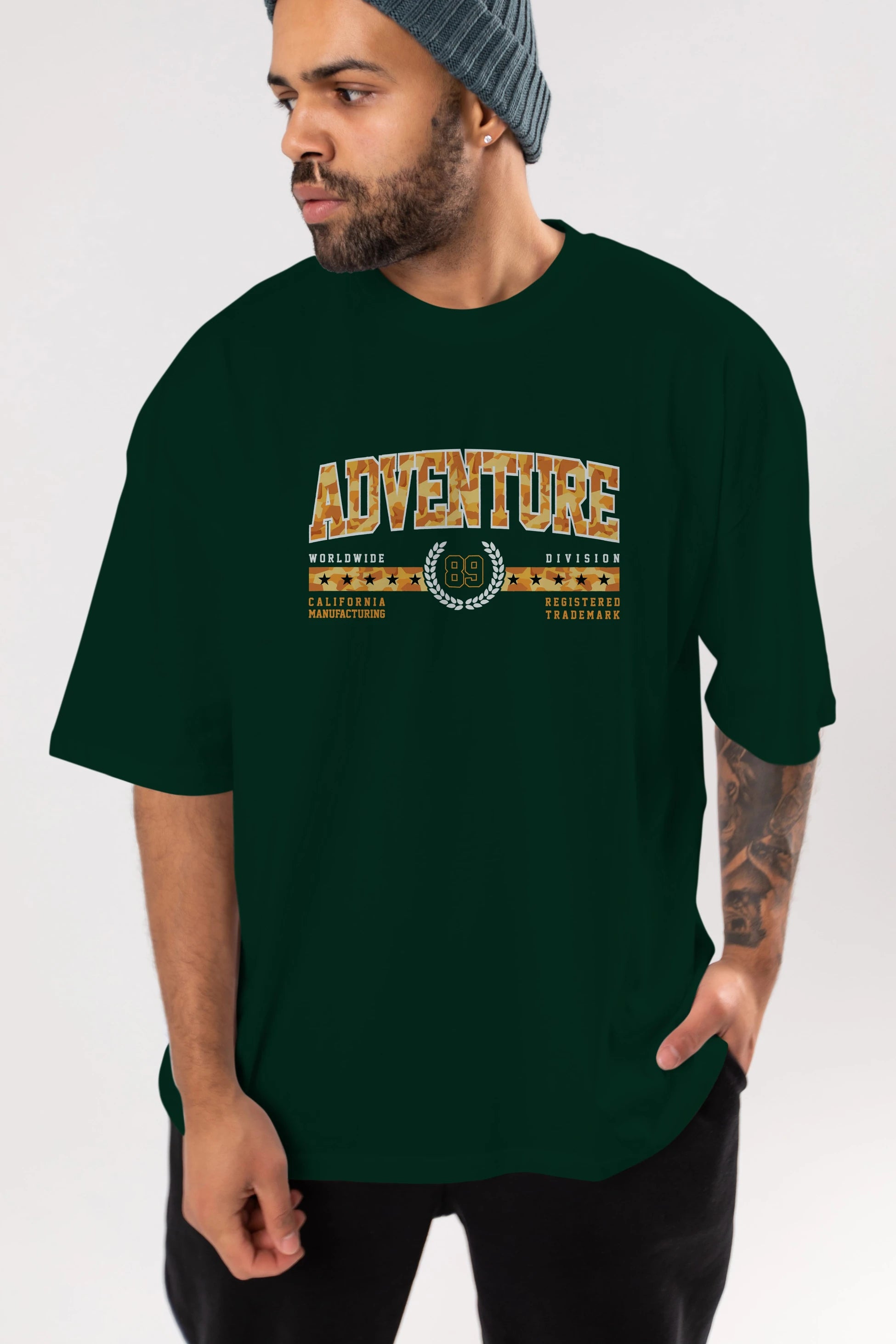 Adventure Ön Baskılı Oversize t-shirt Erkek Kadın Unisex