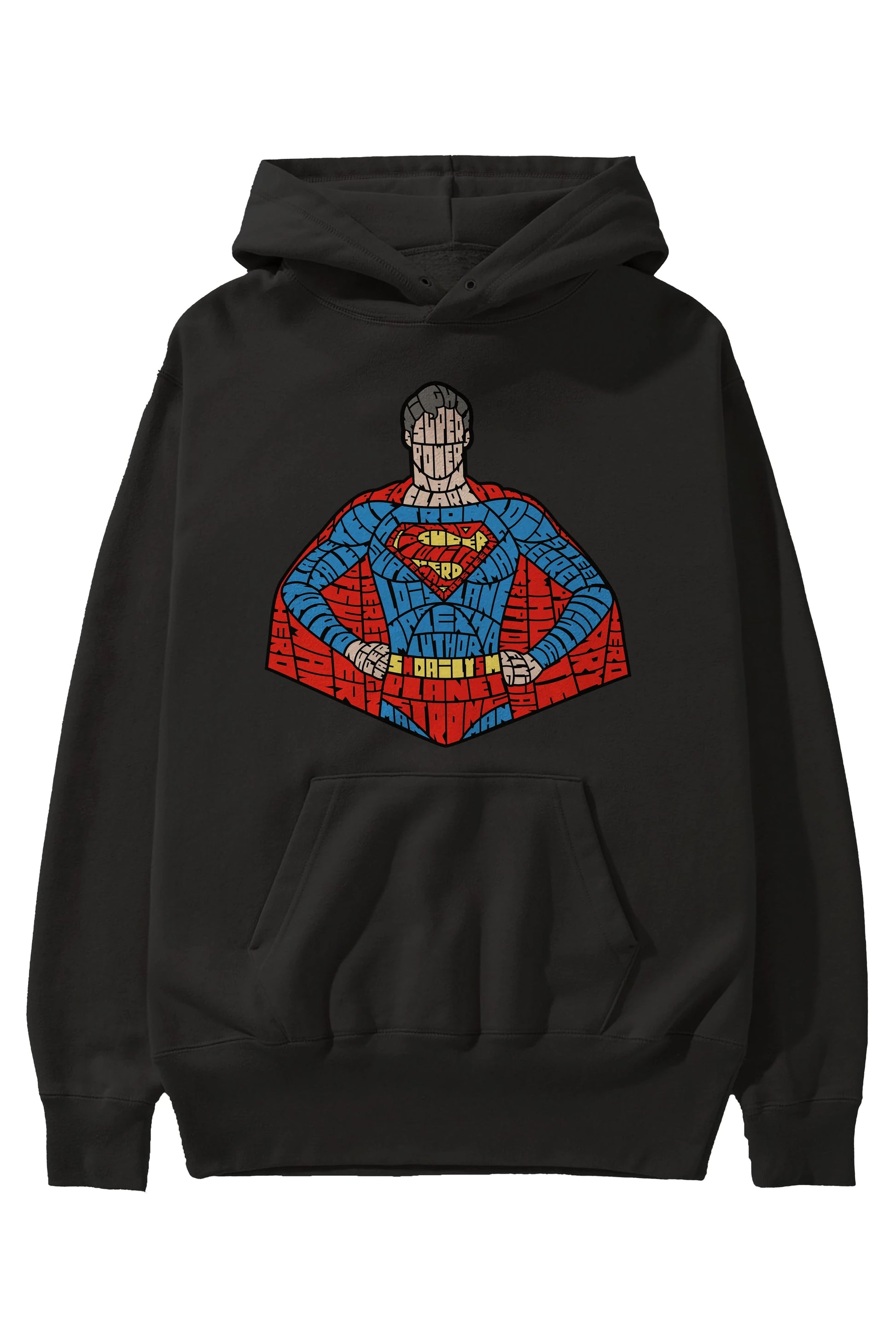 Kryptonian Ön Baskılı Hoodie Oversize Kapüşonlu Sweatshirt Erkek Kadın Unisex