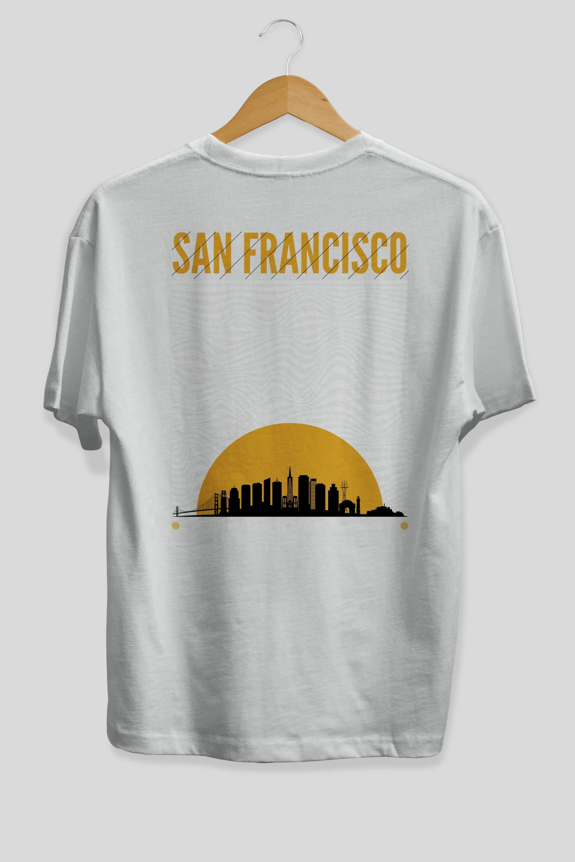 San Francisco Yazılı Arka Baskılı Oversize t-shirt Erkek Kadın Unisex