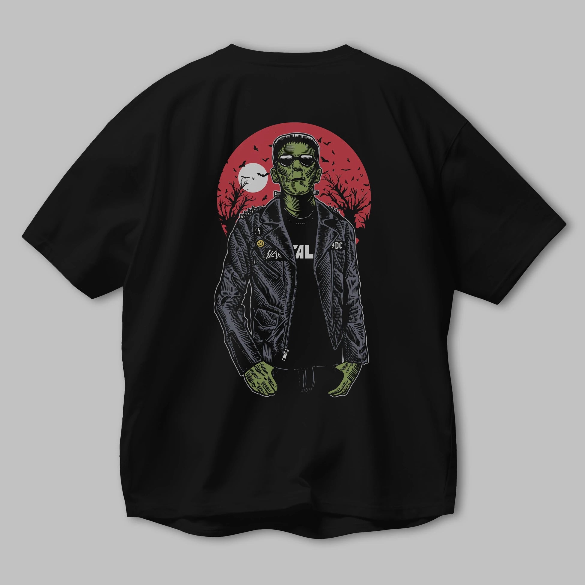 Frank Arka Baskılı Oversize t-shirt Erkek Kadın Unisex %100 Pamuk