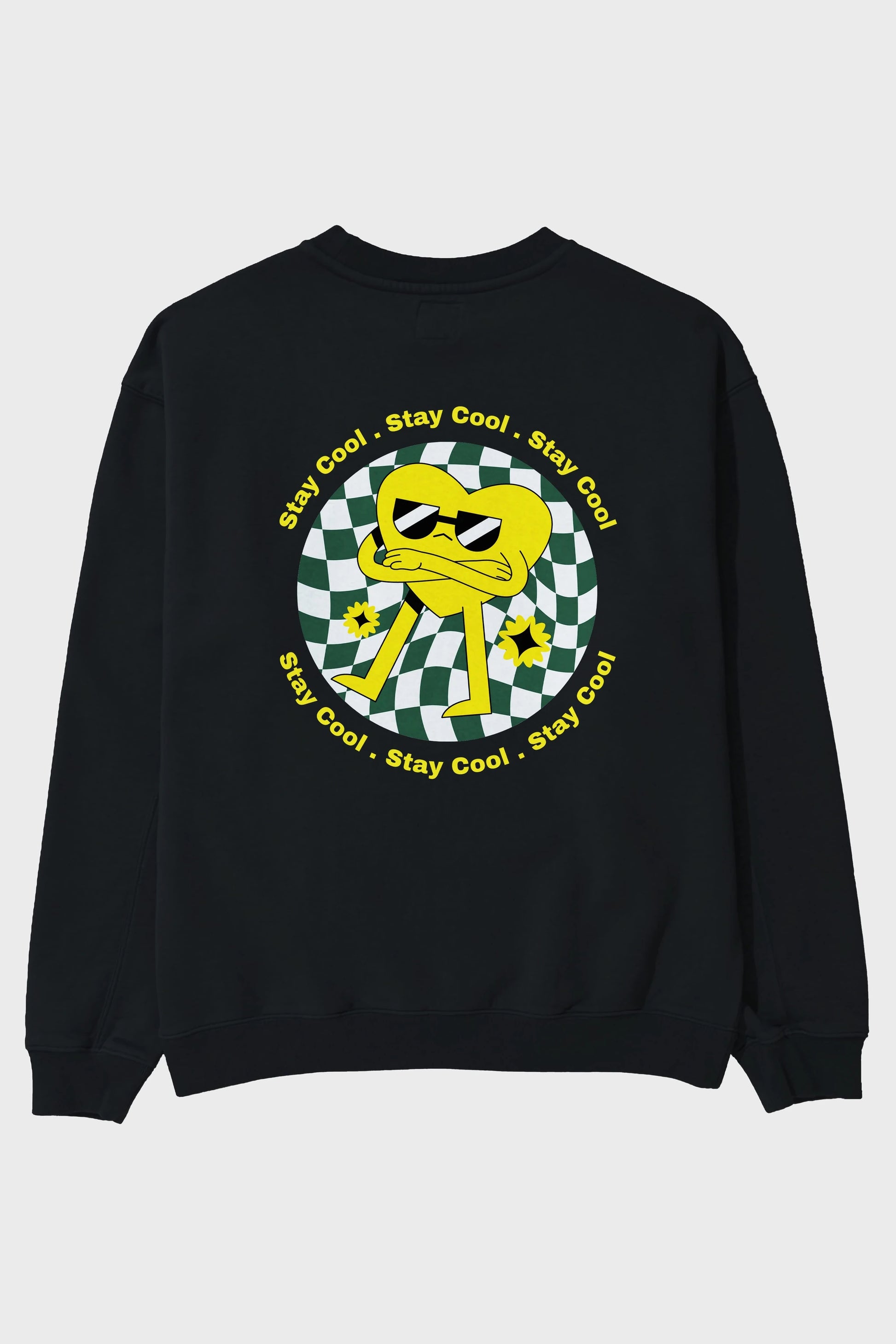 Stay Cool Yazılı Arka Baskılı Oversize Sweatshirt Erkek Kadın Unisex