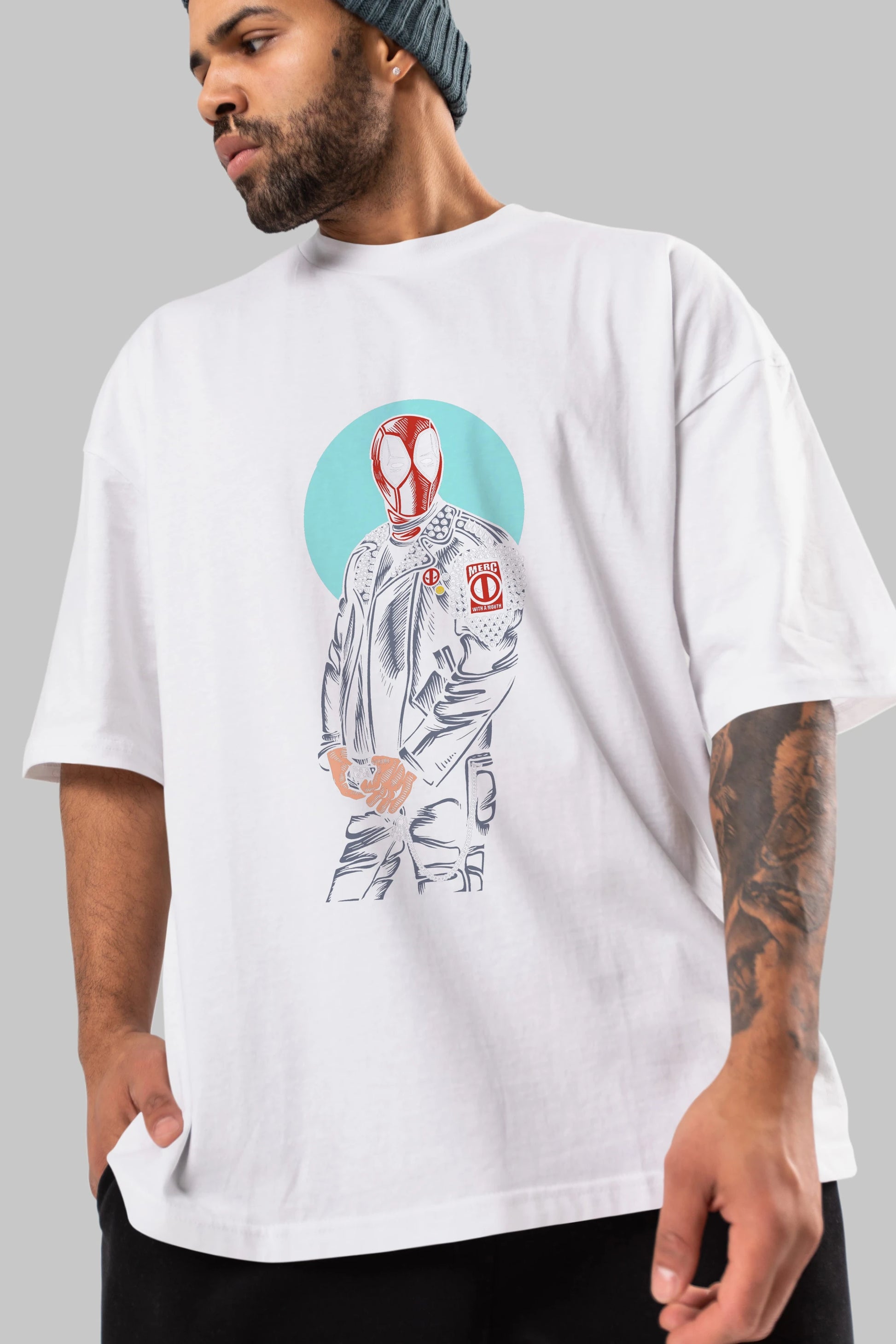 Rebeliion Mercenary Ön Baskılı Oversize t-shirt Erkek Kadın Unisex %100 Pamuk tişort