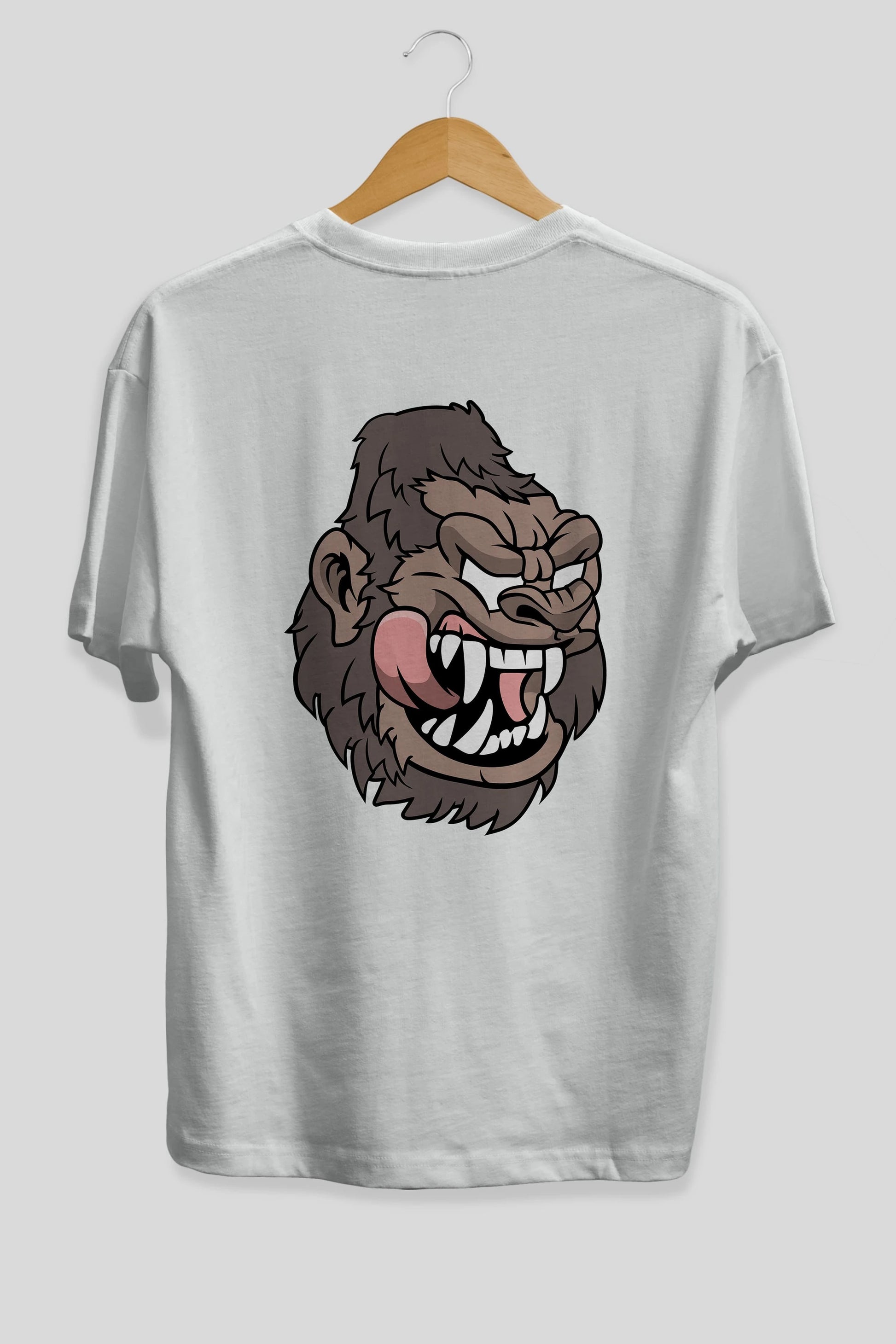 Big Gorilla Arka Baskılı Oversize t-shirt Erkek Kadın Unisex %100 Pamuk tişort