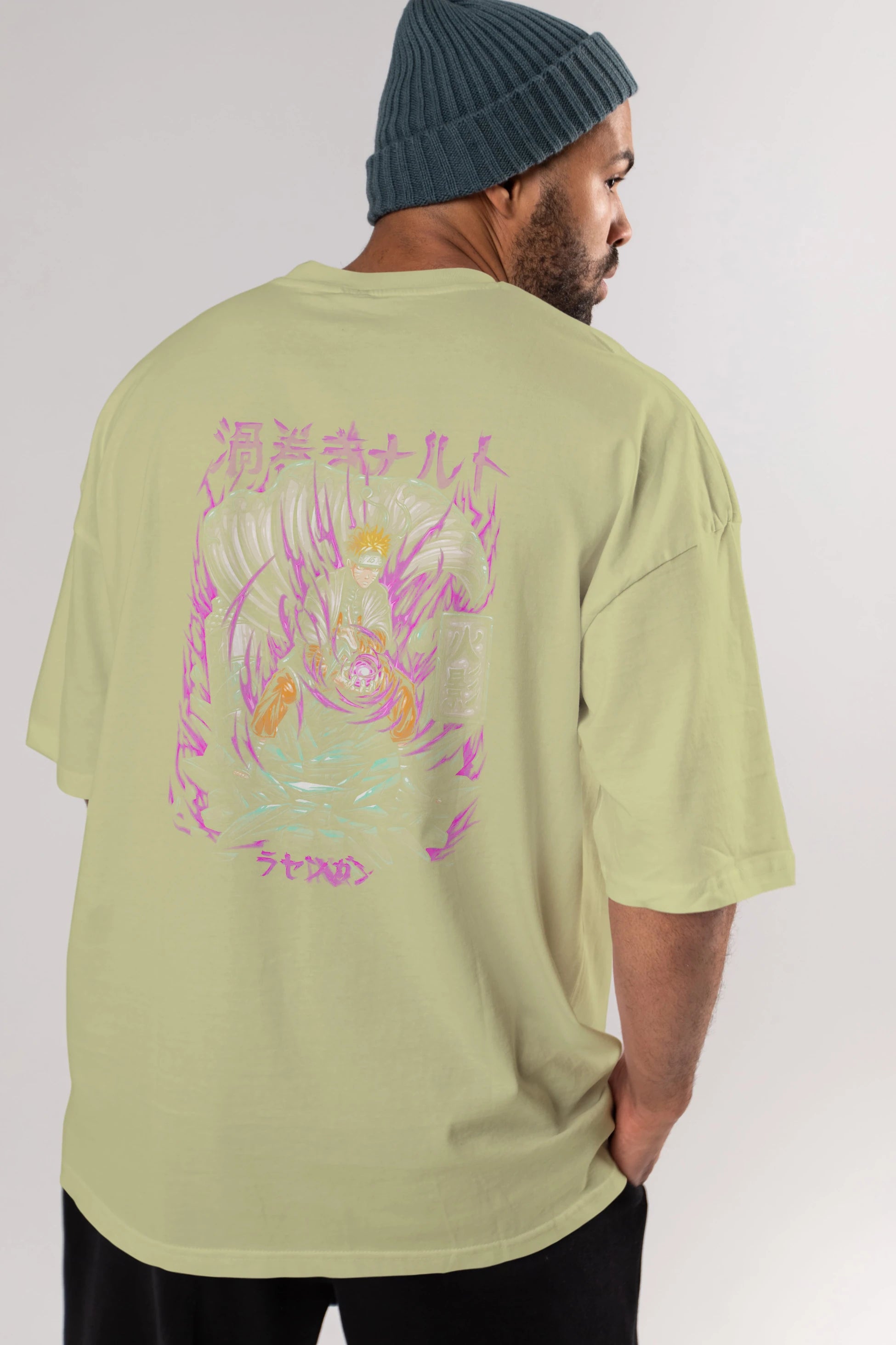 NARUTO Anime Arka Baskılı Oversize t-shirt Erkek Kadın Unisex