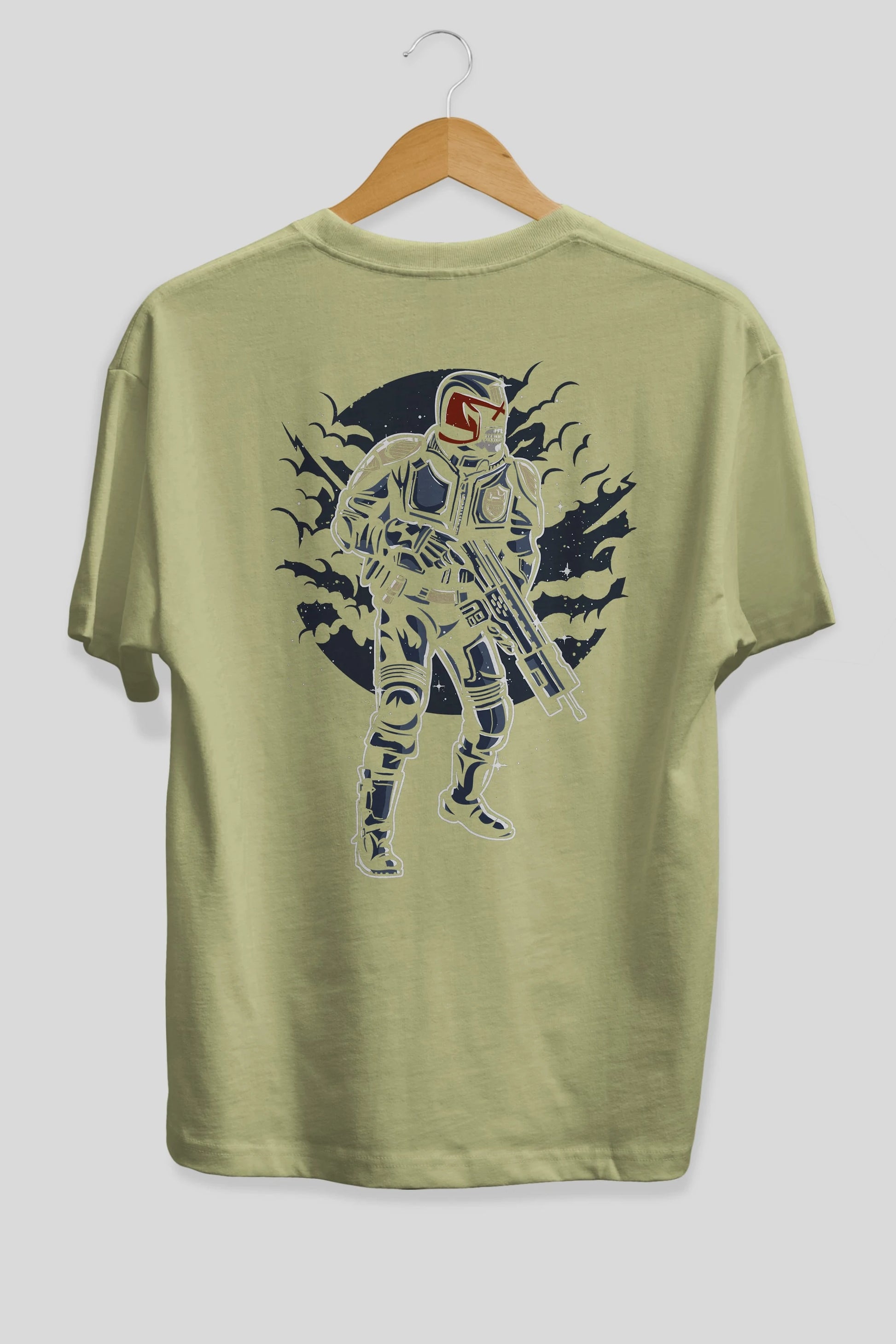 Judge Skull Arka Baskılı Oversize t-shirt Erkek Kadın Unisex %100 Pamuk