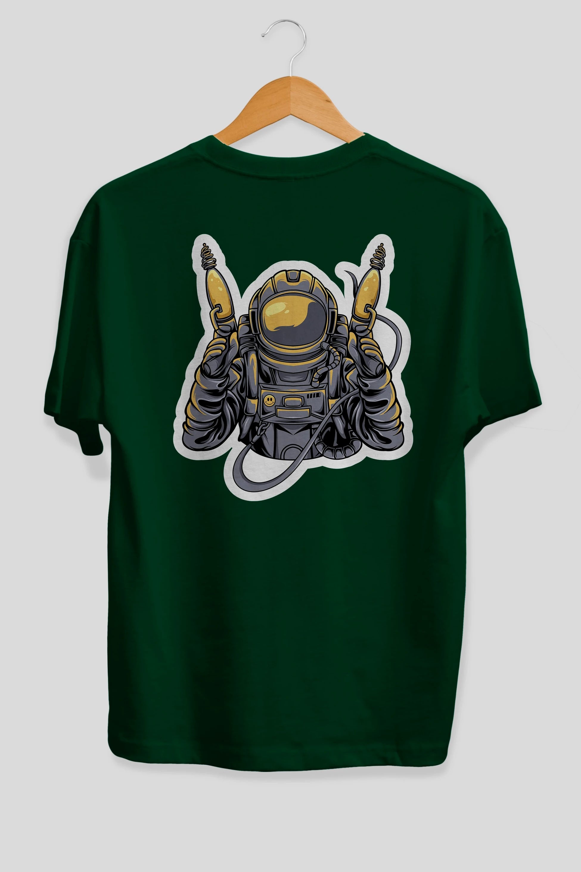 Alien Hunter Sticker Arka Baskılı Oversize t-shirt Erkek Kadın Unisex