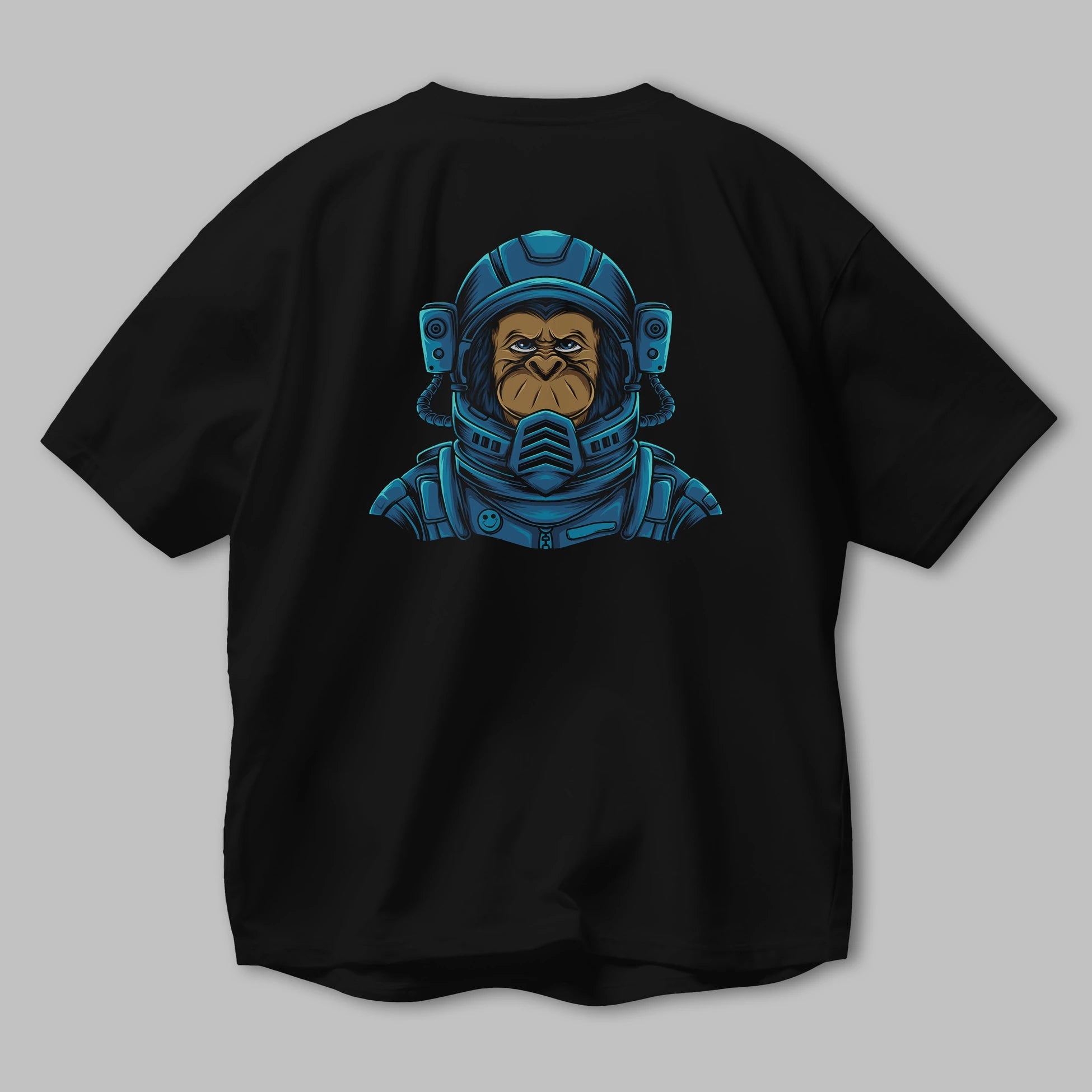 Astromonkey Arka Baskılı Oversize t-shirt Erkek Kadın Unisex