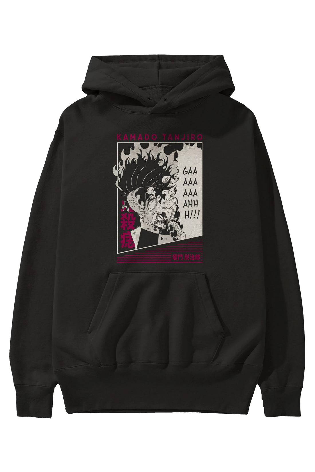 TANJIRO KAMADO 3 Anime Ön Baskılı Hoodie Oversize Kapüşonlu Sweatshirt Erkek Kadın Unisex