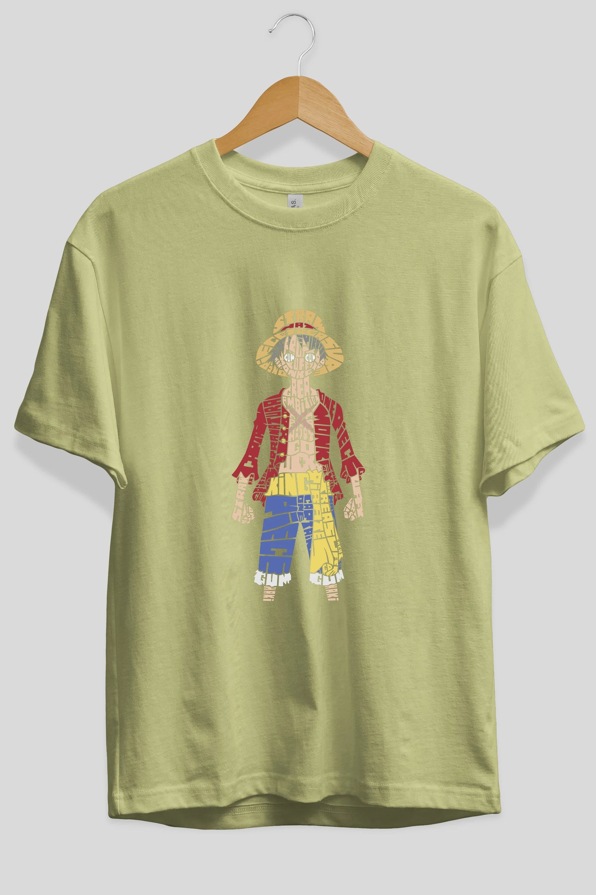 One Piece Ön Baskılı Oversize t-shirt %100 pamuk Erkek Kadın Unisex