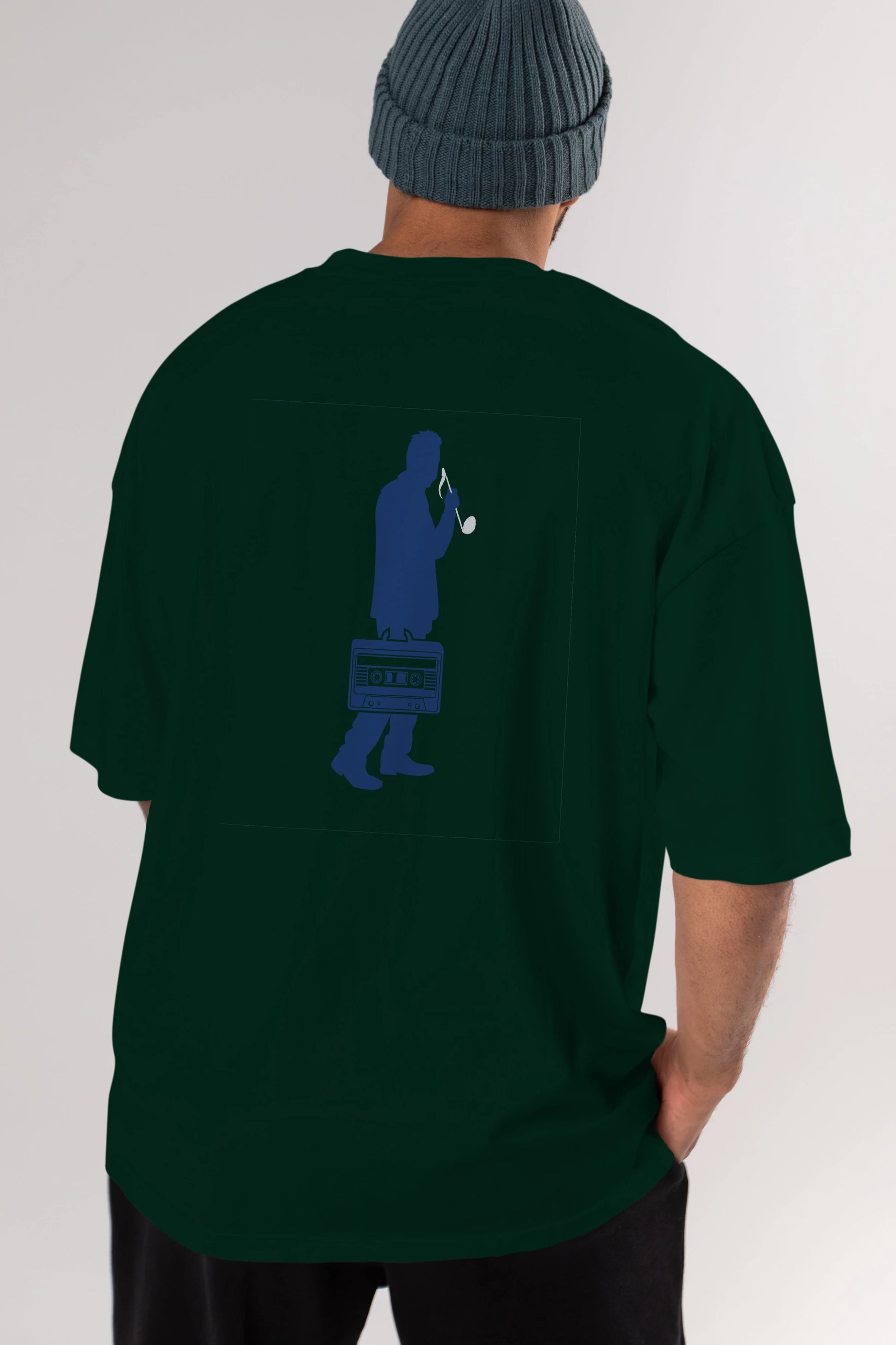 Sound Collector Arka Baskılı Oversize t-shirt %100 pamuk Erkek Kadın Unisex