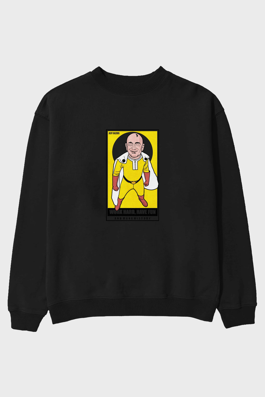 Jeff Bezos Saitama Ön Baskılı Oversize Sweatshirt Erkek Kadın Unisex