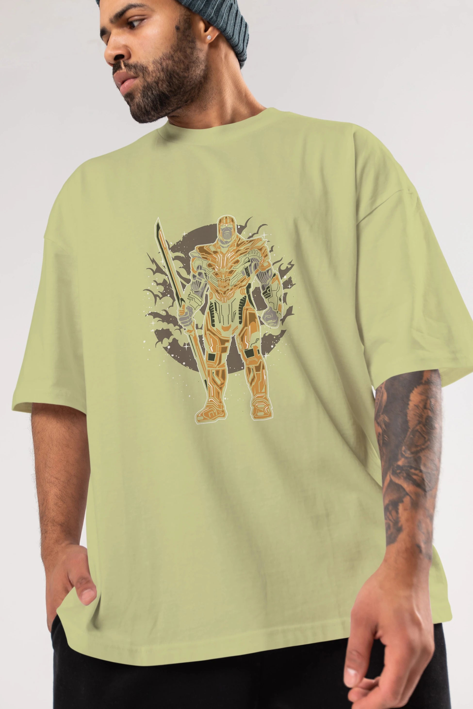 Thanos Ön Baskılı Oversize t-shirt Erkek Kadın Unisex %100 Pamuk tişort
