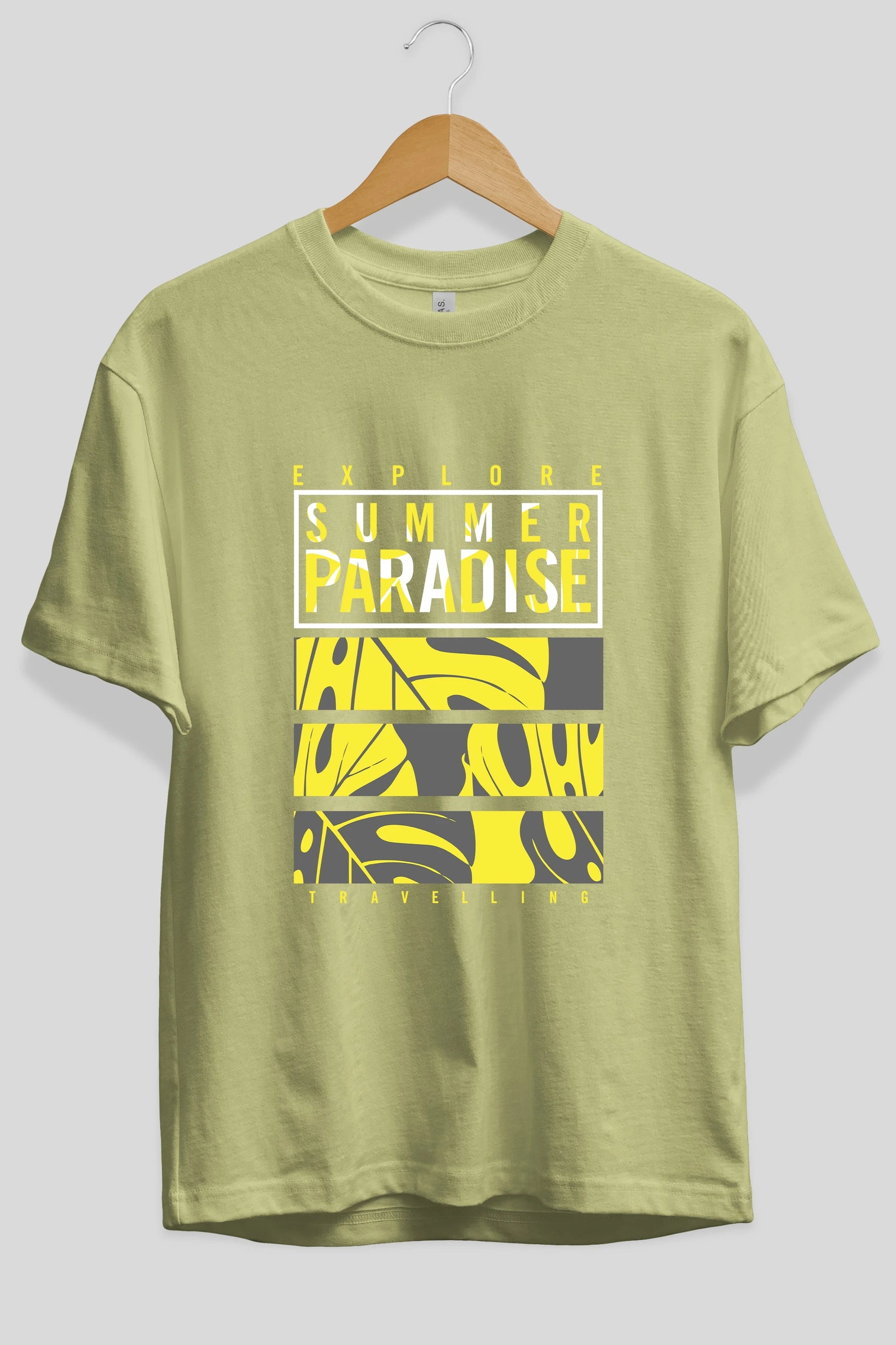 Summer Paradise Ön Baskılı Oversize t-shirt Erkek Kadın Unisex