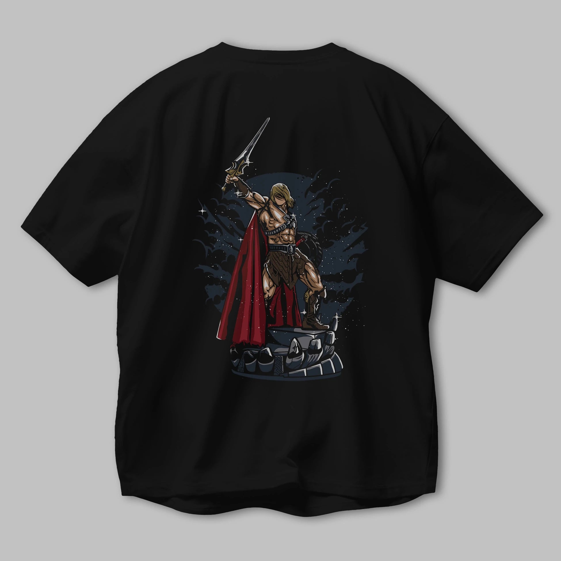 Warrior Arka Baskılı Oversize t-shirt Erkek Kadın Unisex %100 Pamuk