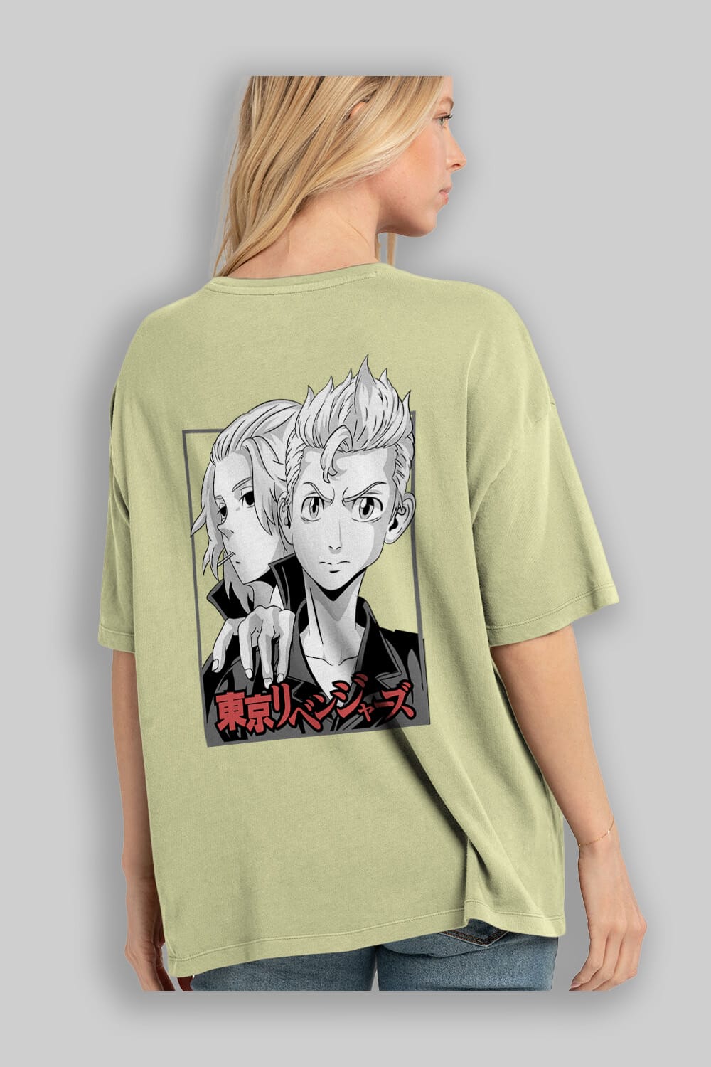 TOKYO REVENGERS Anime Arka Baskılı Oversize t-shirt Erkek Kadın Unisex
