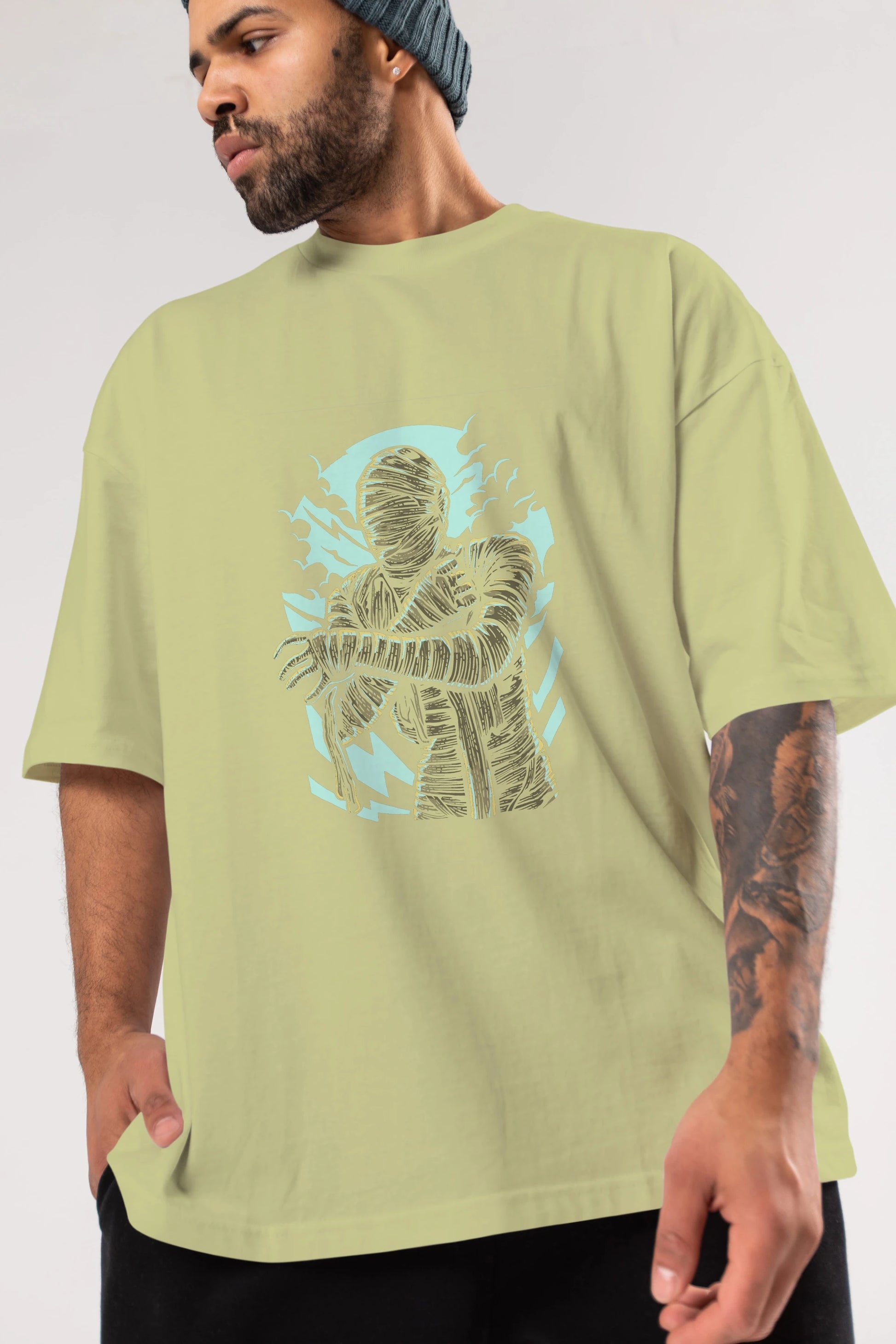 The Mummy Ön Baskılı Oversize t-shirt Erkek Kadın Unisex %100 Pamuk tişort