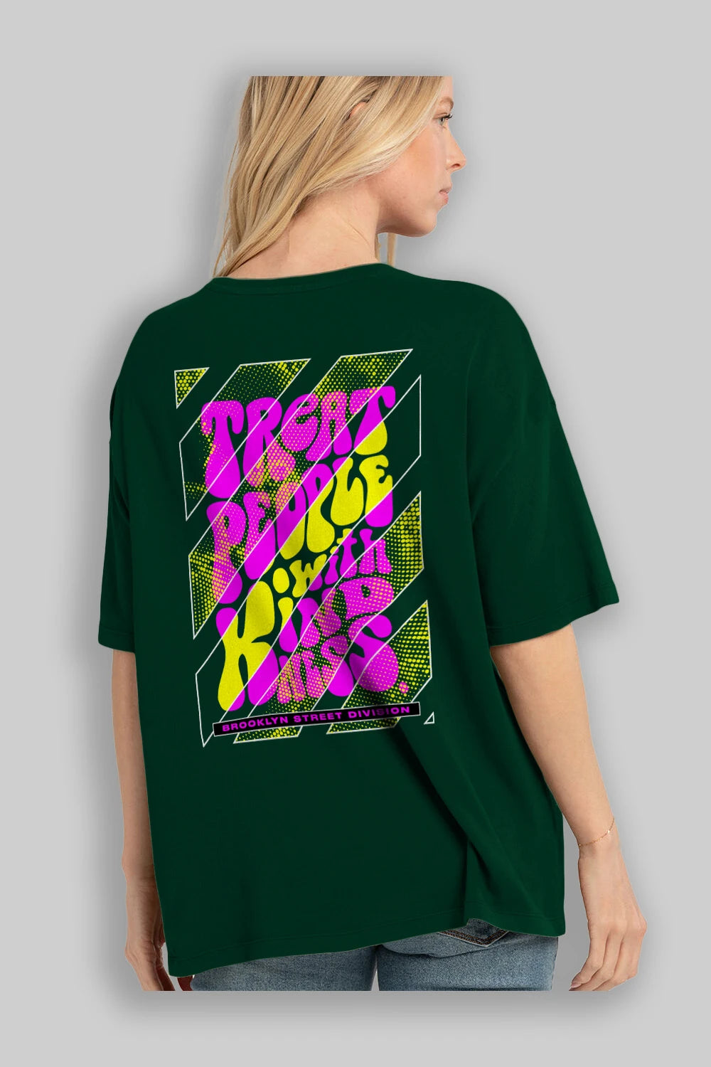 Treat People Arka Baskılı Oversize t-shirt Erkek Kadın Unisex