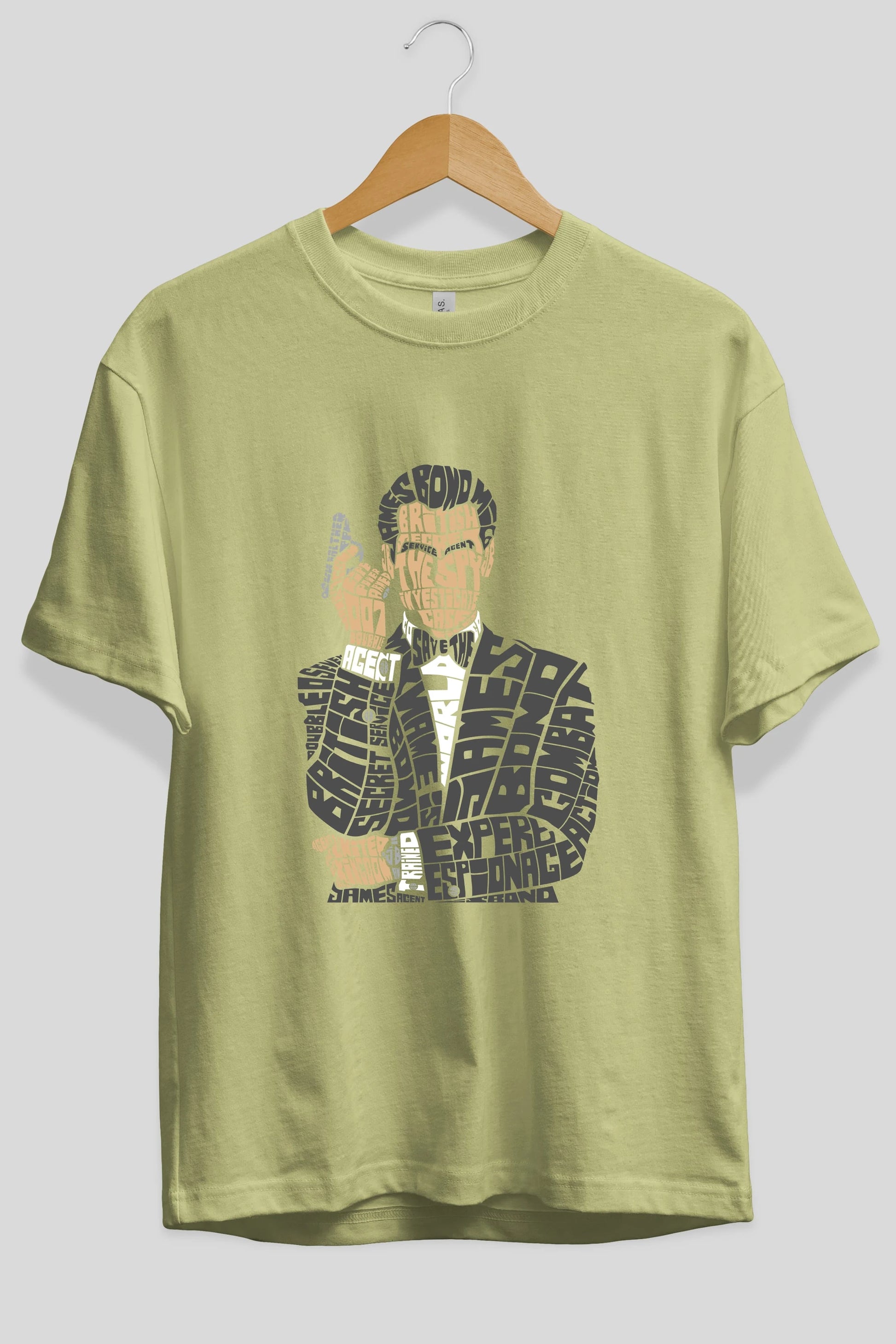 James Bond Ön Baskılı Oversize t-shirt %100 pamuk Erkek Kadın Unisex