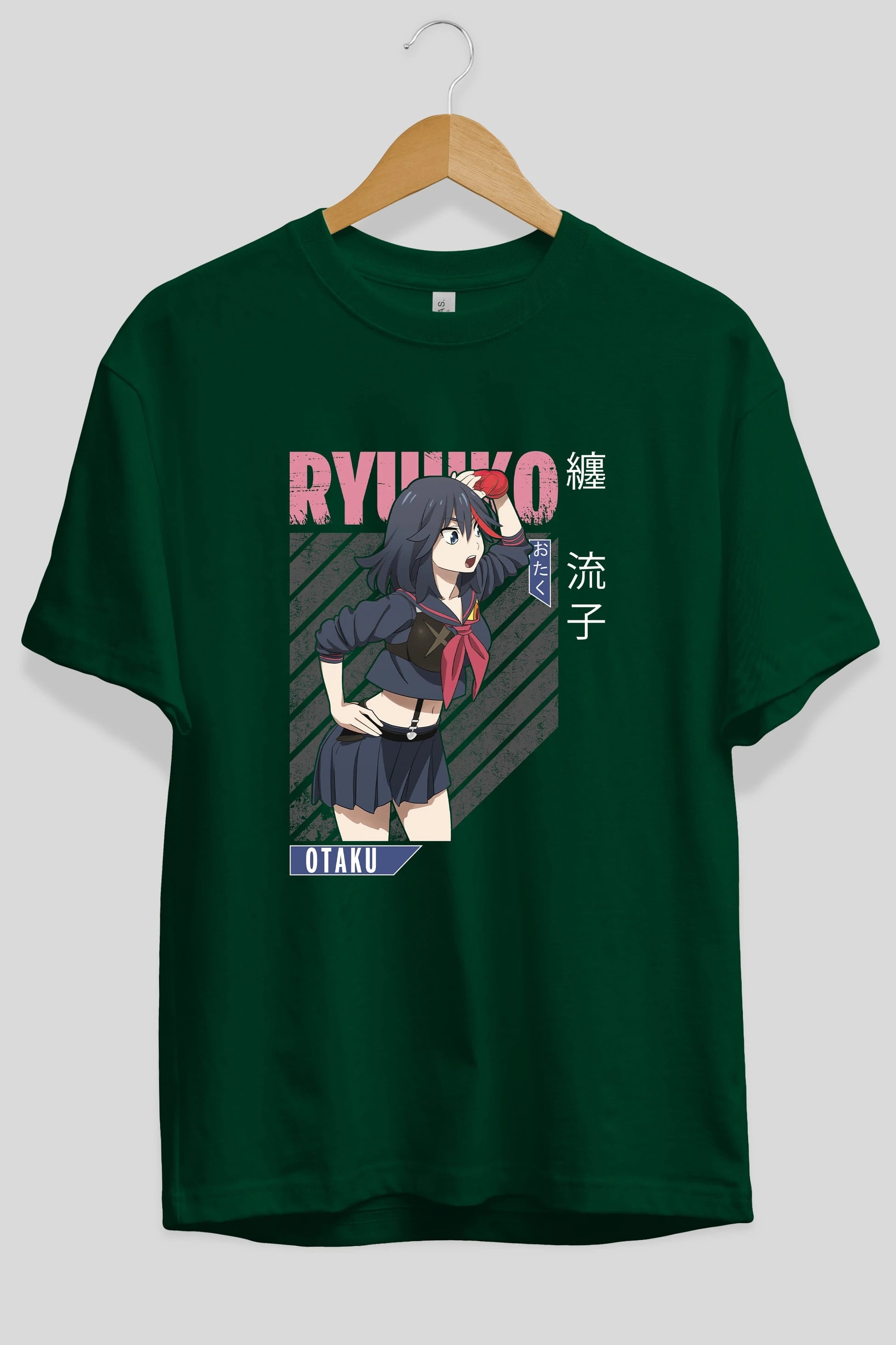 Ryuuko Matoi 6 Anime Ön Baskılı Oversize t-shirt %100 pamuk Erkek Kadın Unisex
