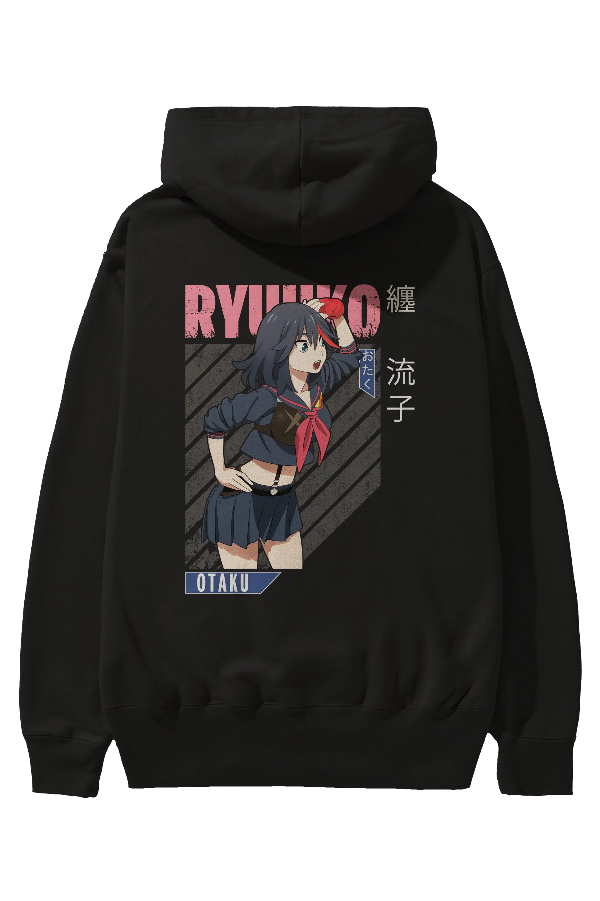 Ryuuko Matoi 6 Anime Arka Baskılı Hoodie Oversize Kapüşonlu Sweatshirt Erkek Kadın Unisex