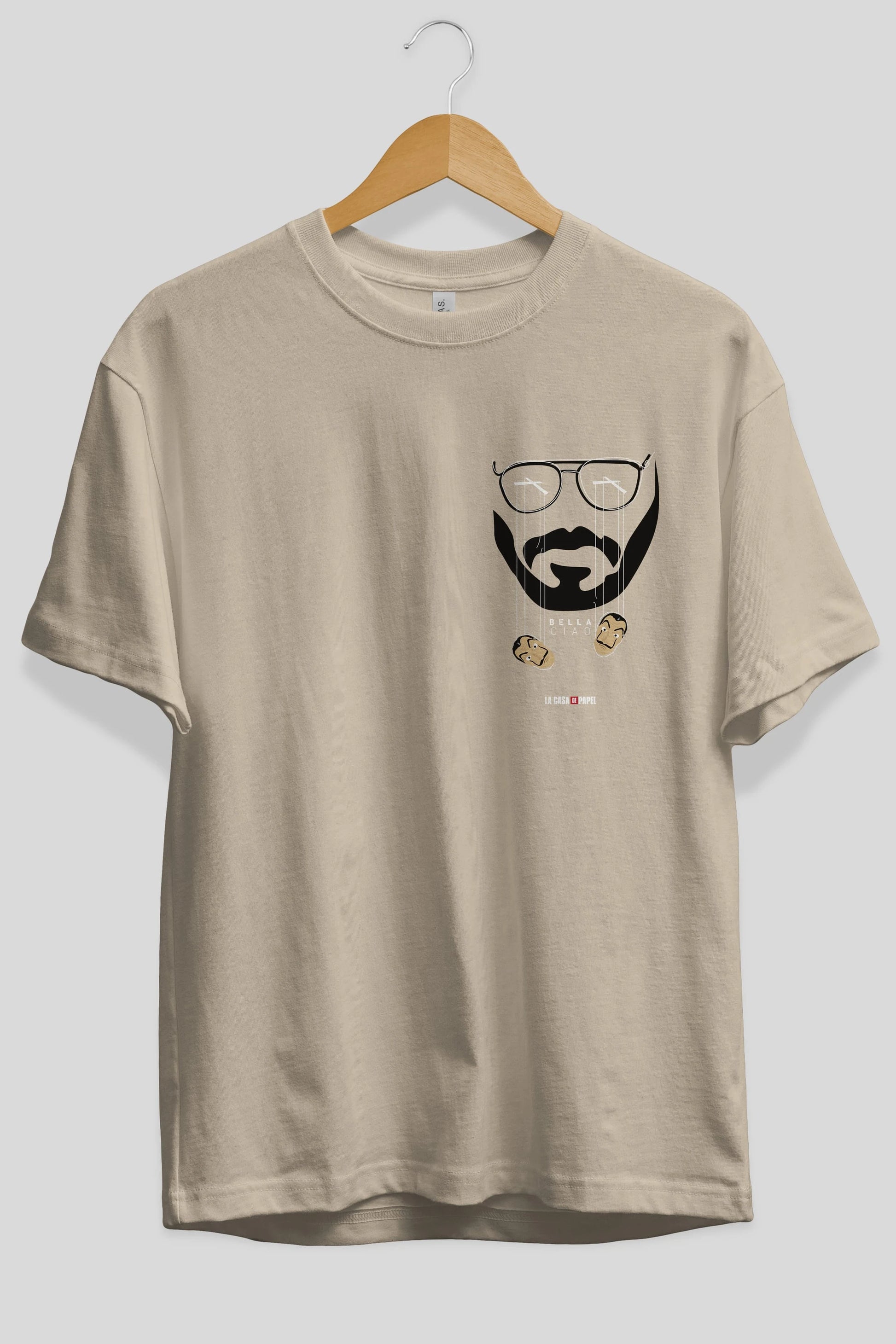 La Casa De Papel (11) Ön Sol Baskılı Oversize t-shirt Erkek Kadın Unisex %100 Pamuk Bisiklet Yaka tişort
