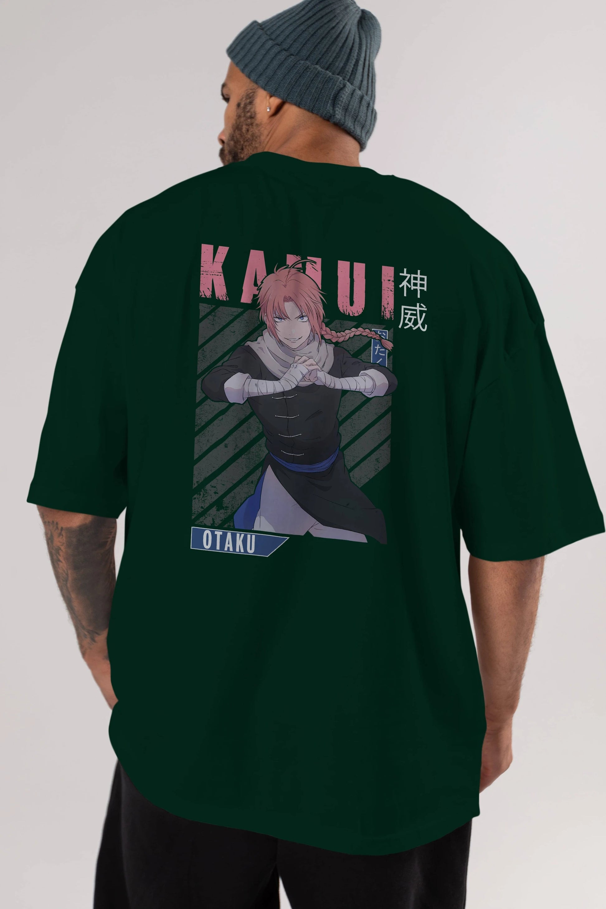 Kamui GINTAMA Anime Arka Baskılı Oversize t-shirt Erkek Kadın Unisex