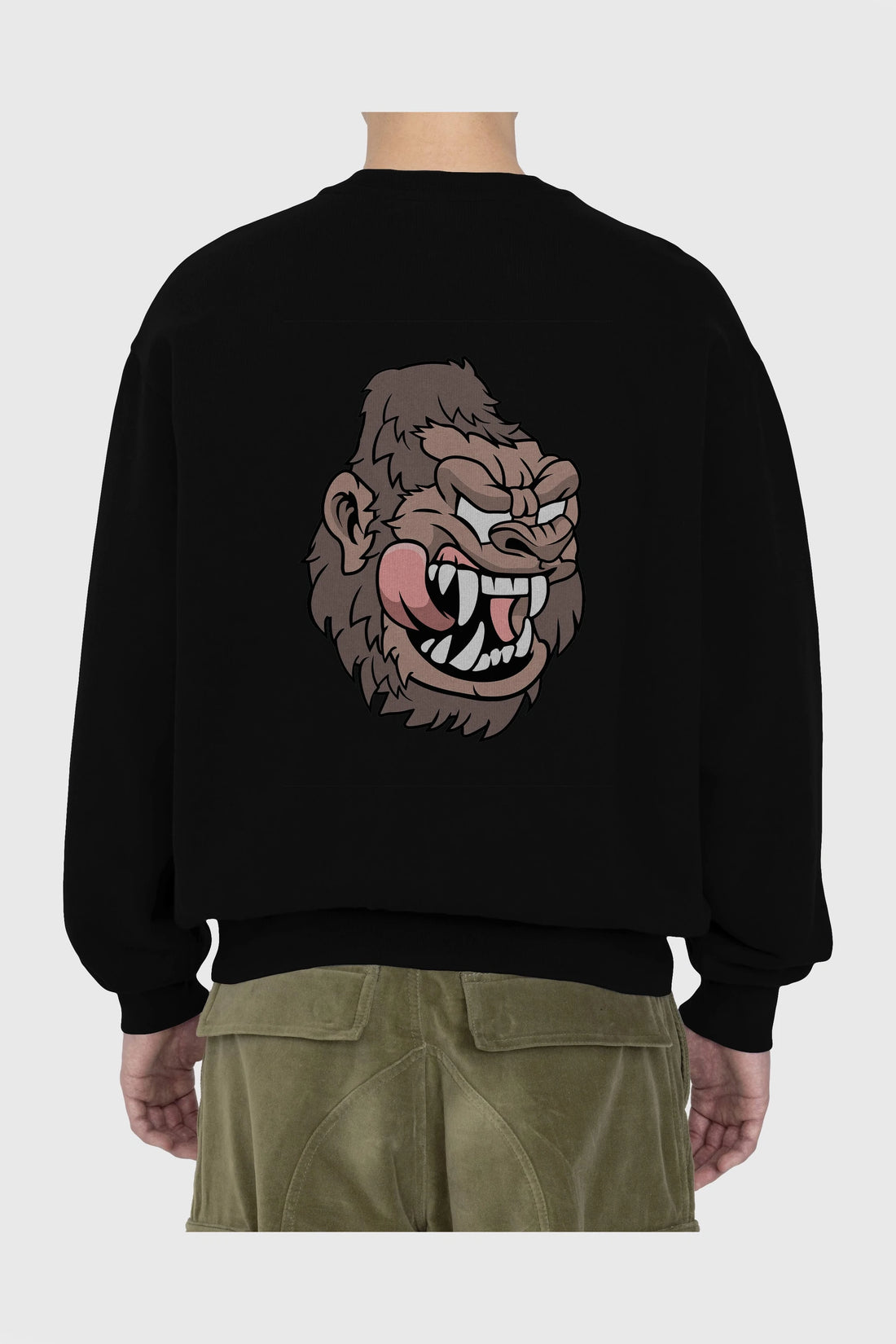 Big Gorilla Arka Baskılı Oversize Sweatshirt Erkek Kadın Unisex