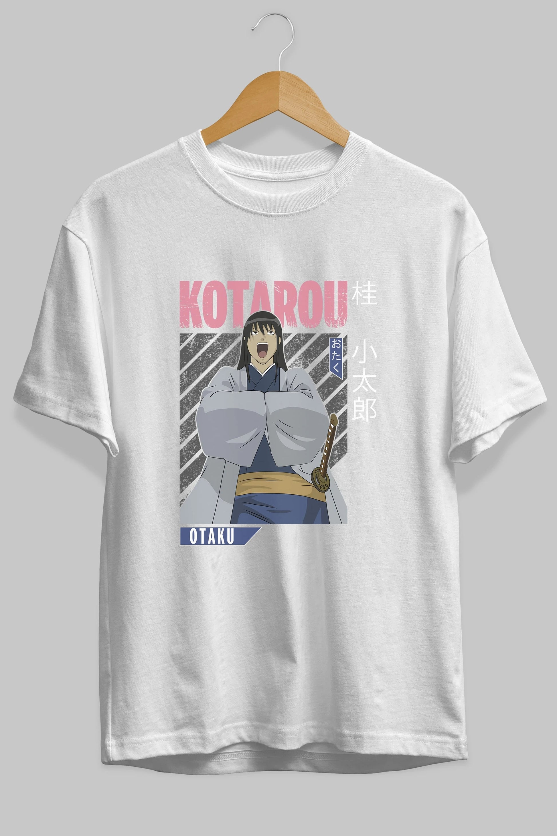 Kotarou Katsura GINTAMA 1 Anime Ön Baskılı Oversize t-shirt %100 pamuk Erkek Kadın Unisex
