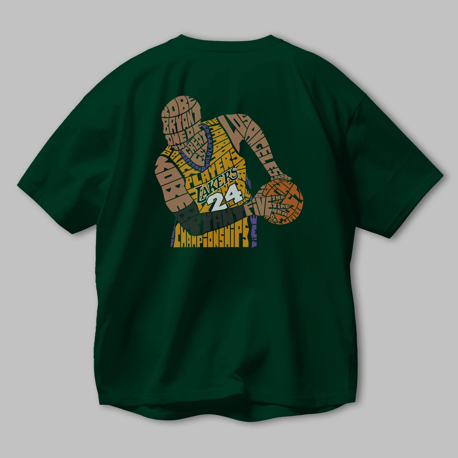 Kobe Bryant Arka Baskılı Oversize t-shirt %100 pamuk Erkek Kadın Unisex