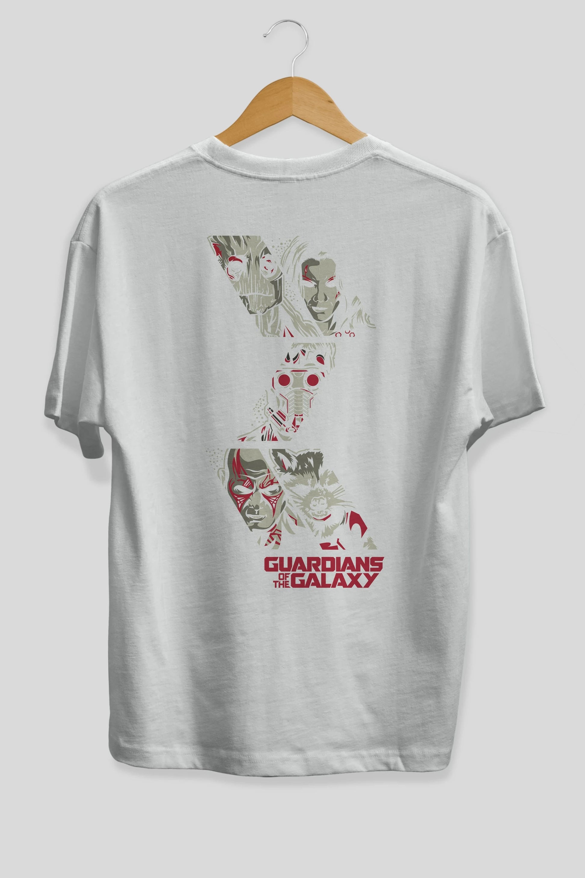 Guardians of The Galaxy (2) Arka Baskılı Oversize t-shirt Erkek Kadın Unisex %100 Pamuk Bisiklet Yaka tişort