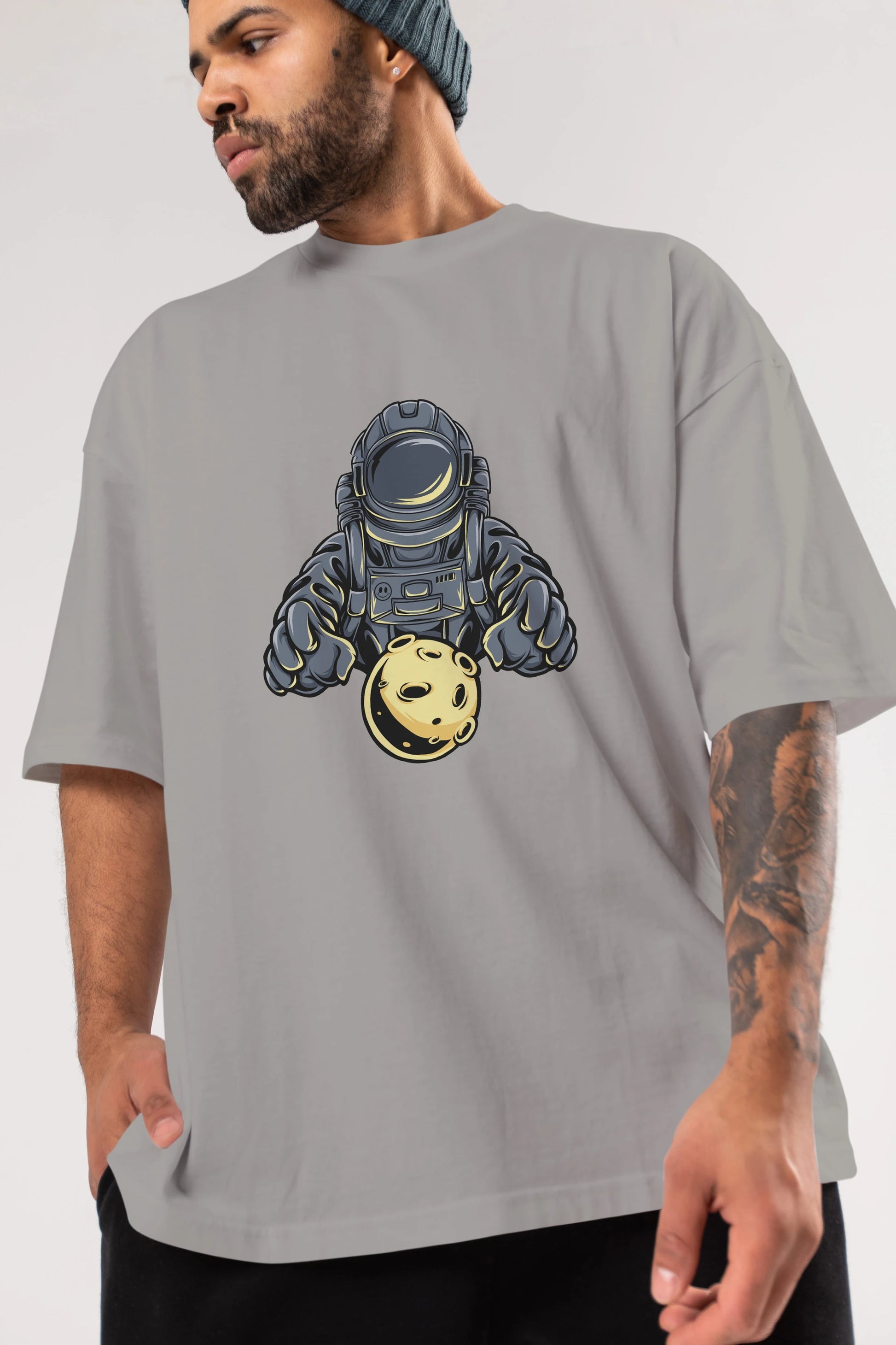 Astromoon tshirt Ön Baskılı Oversize t-shirt Erkek Kadın Unisex