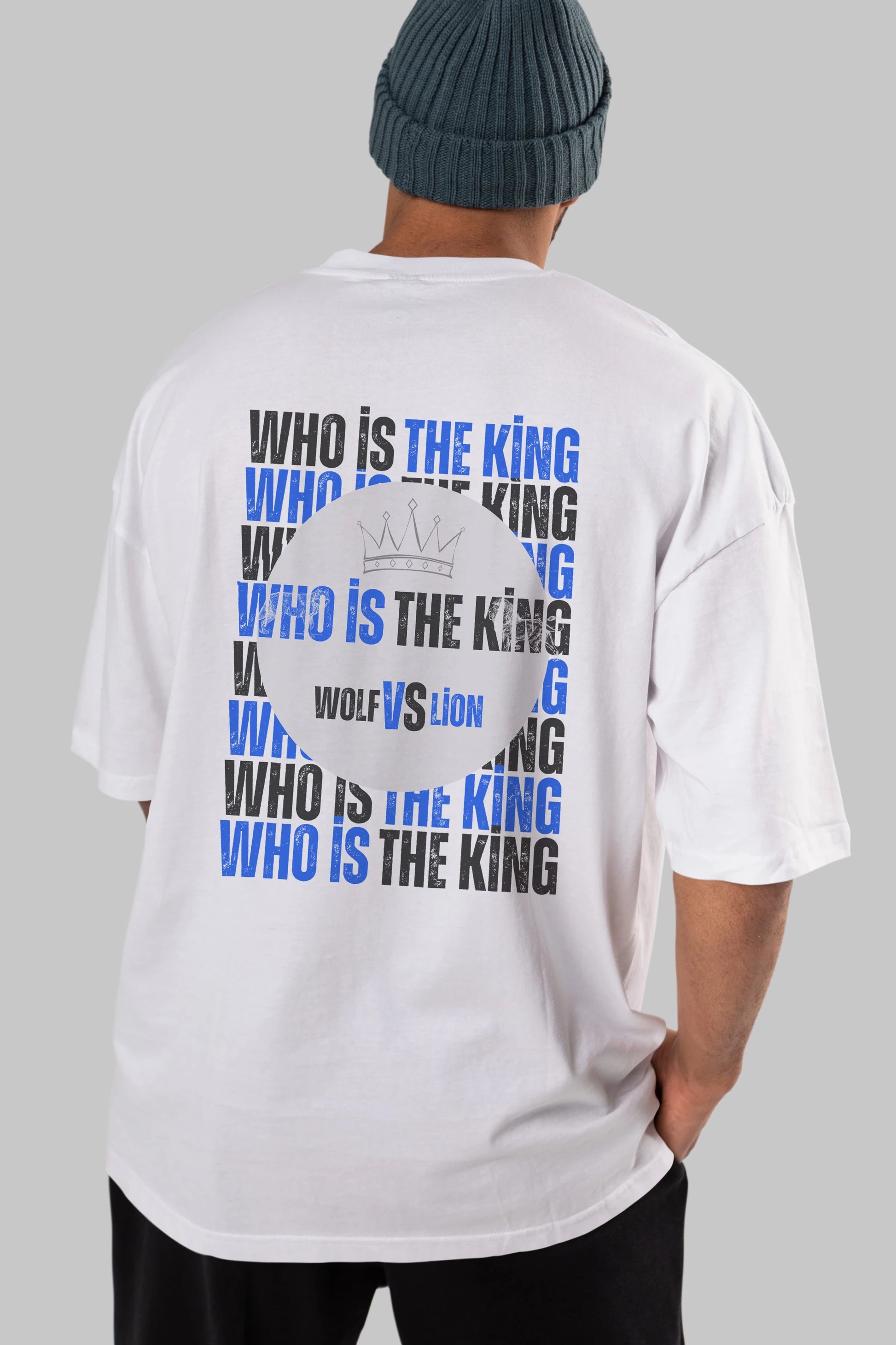 Who Is The King Yazılı Arka Baskılı Oversize t-shirt Erkek Kadın Unisex