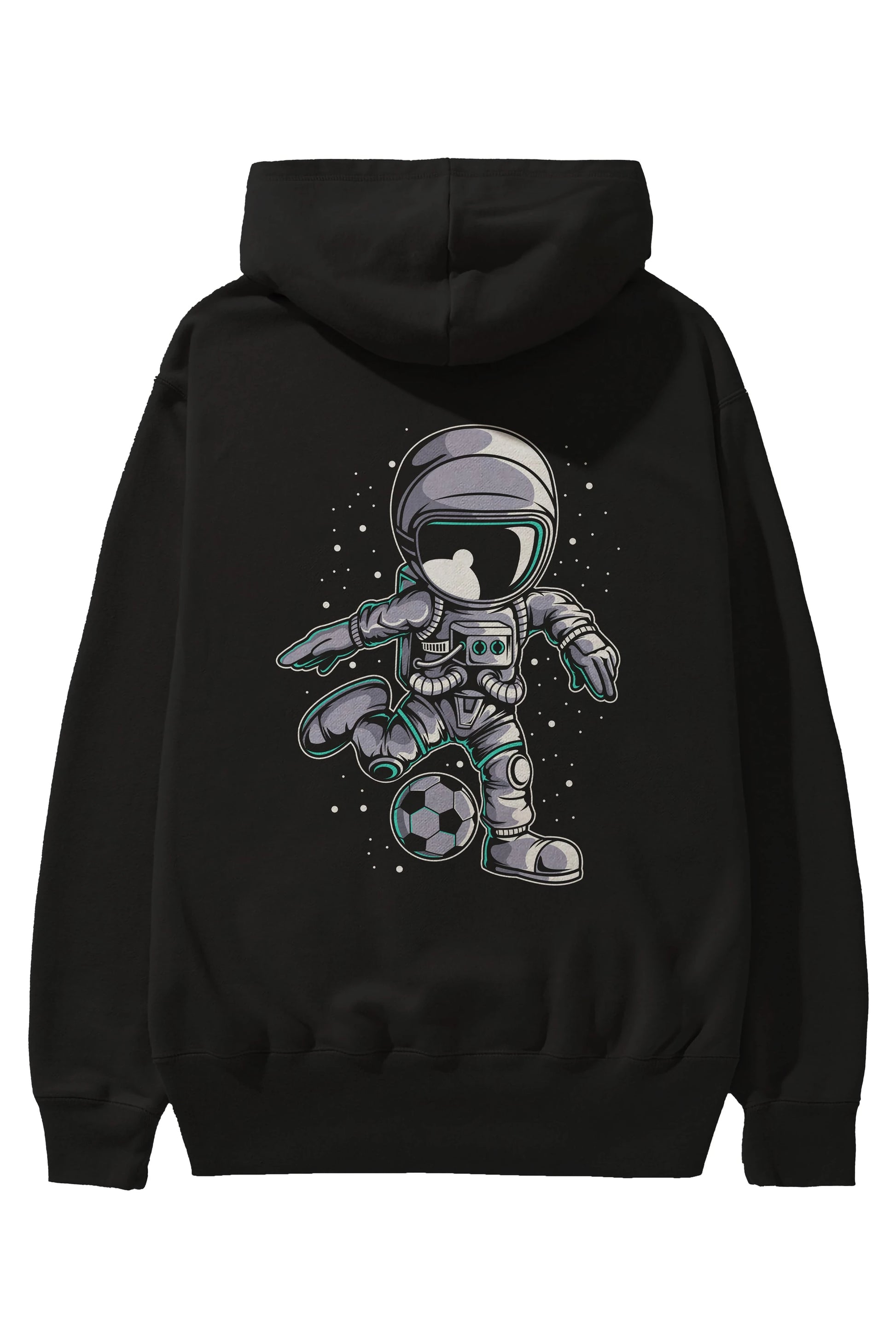 Astronaut Soccer (2) Arka Baskılı Hoodie Oversize Kapüşonlu Sweatshirt Erkek Kadın Unisex
